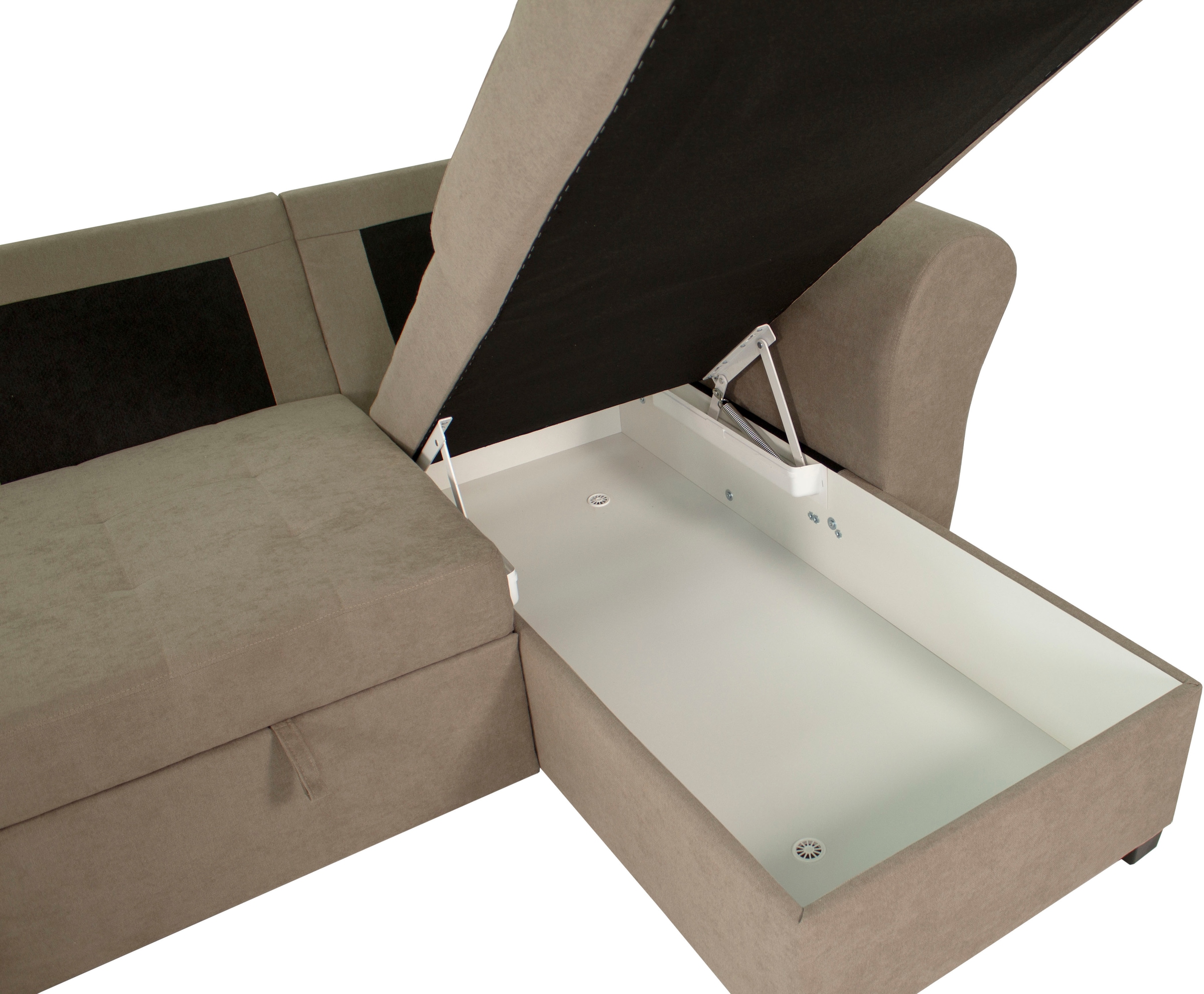 Trends by HG Ecksofa »LASSE, L-Form«, (2 St.), inkl. Schlaffunktion & Bettkasten