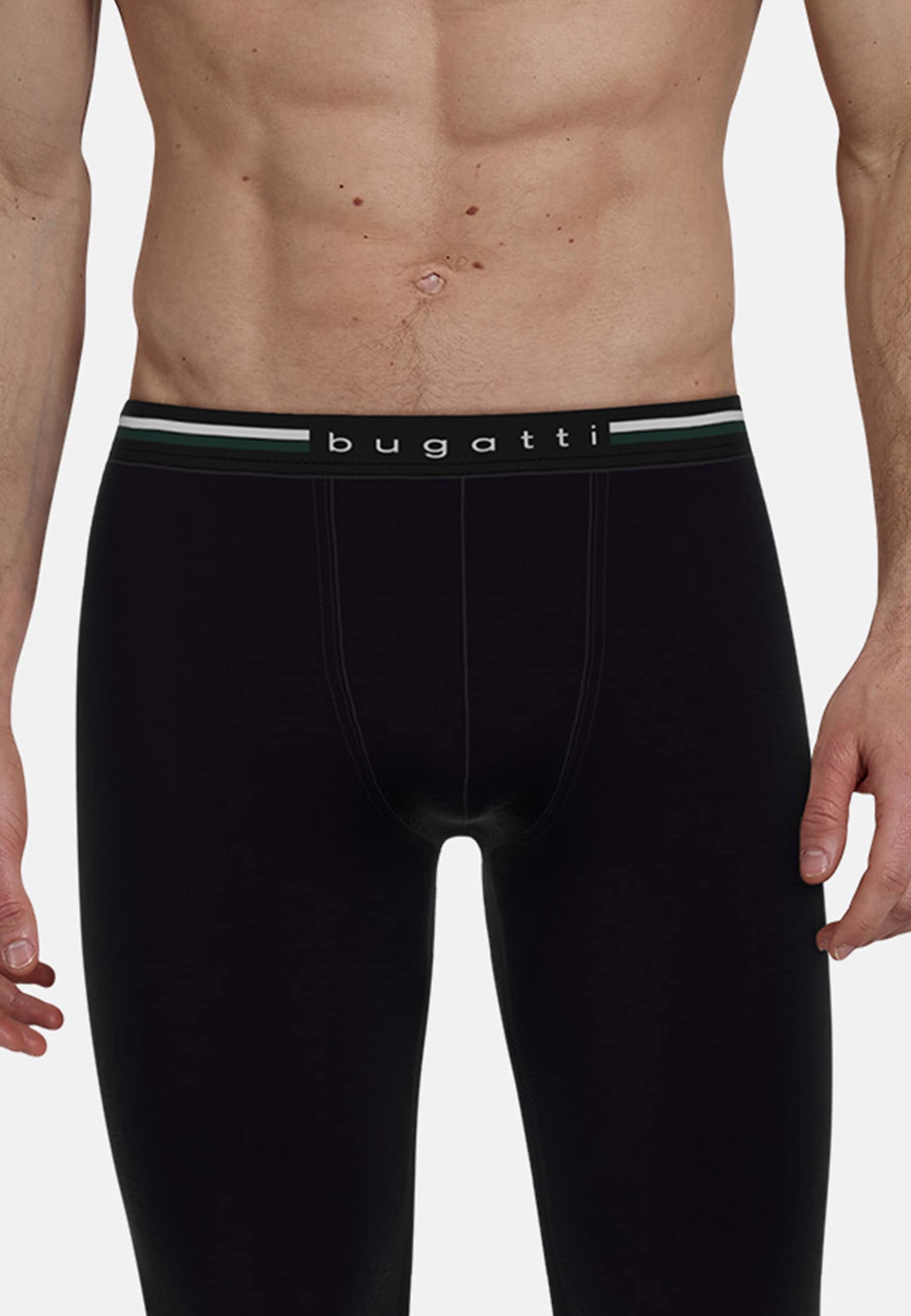 bugatti Lange Unterhose »Rom«, mit Logo, bequem, elastisch, Baumwollmix, schneidet nicht ein, eng