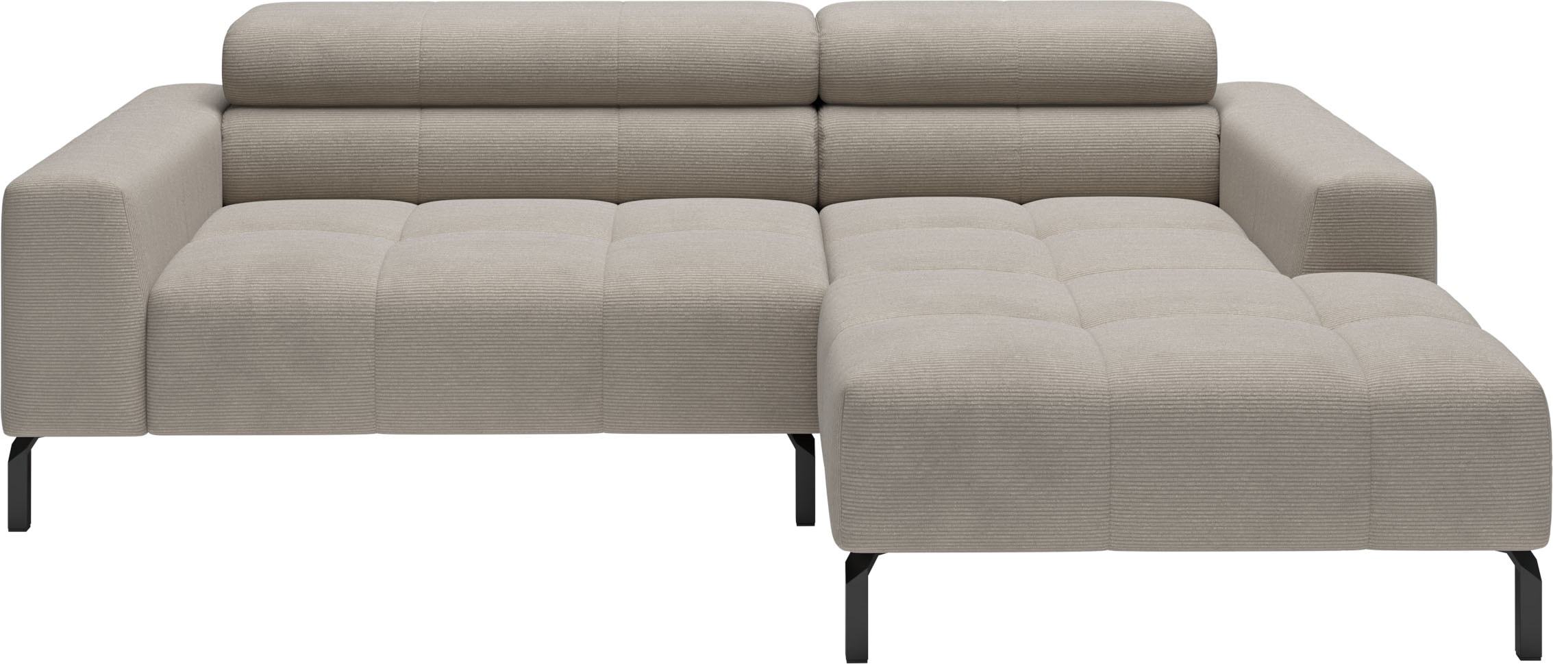 Home affaire Ecksofa »Ecksofa Claya, L-Form, Kopfteilverstellung, Breite 223 cm« Moderne Steppung, weicher Polsteraufbau & saugroboterfreundliche Höhe