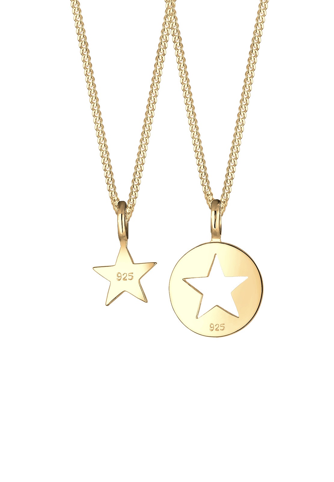 Elli Ketten-Set »Halskette Mutter Tochter Stern Anhänger 925 Sterling Silver«