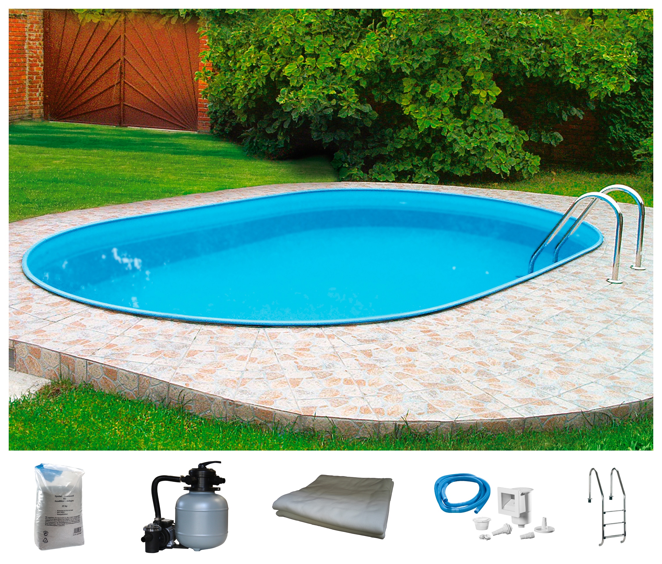 my POOL BWT Ovalpool "PREMIUM" Höhe 135 cm, in verschiedenen Größen