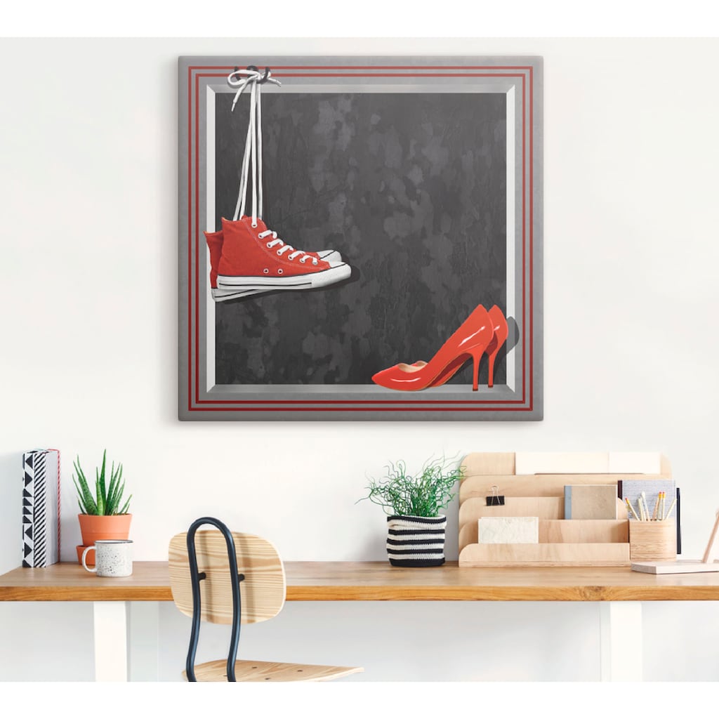 Artland Leinwandbild »Die roten Schuhe«, Mode, (1 St.)