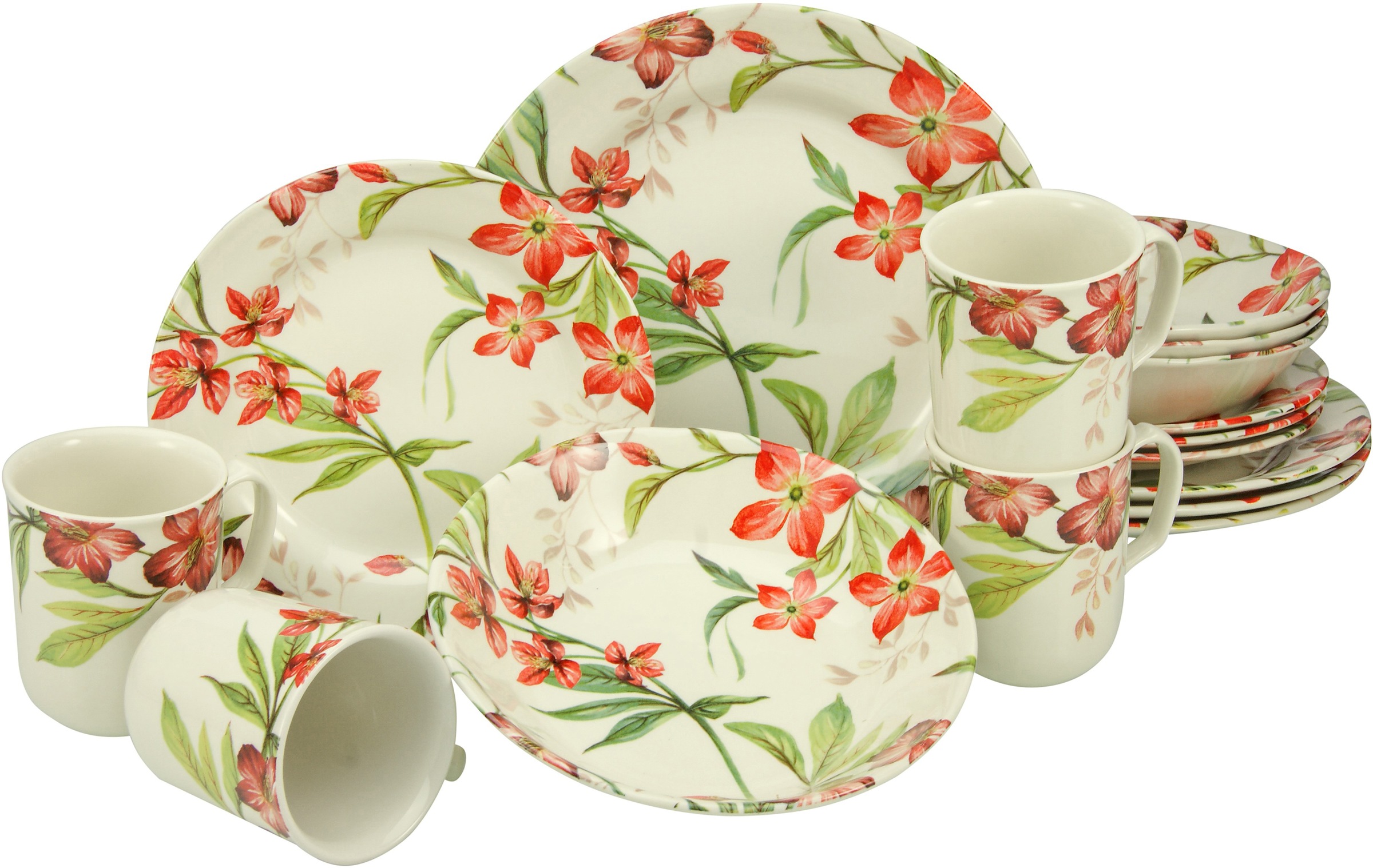 CreaTable Kombiservice »Summer Cottage«, (Set, 16 tlg., Kaffeeservice und Tafelservice... kaufen
