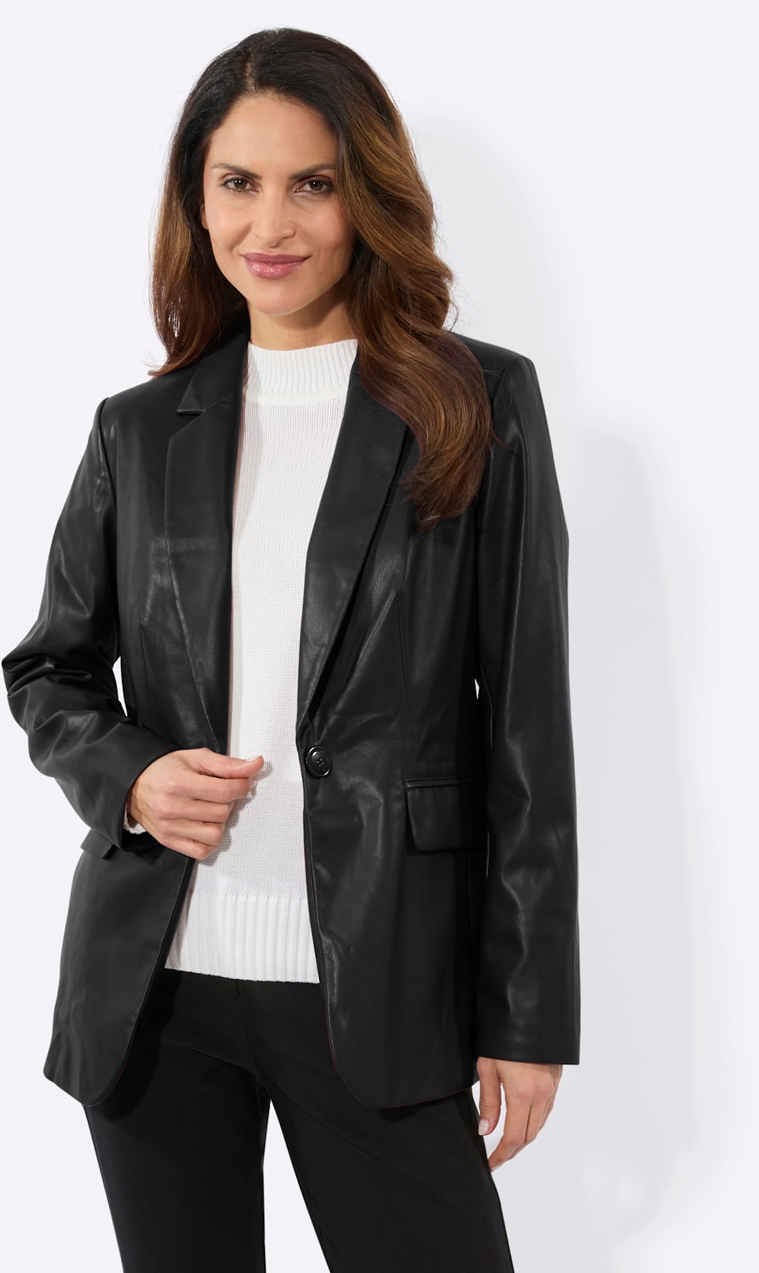 Inspirationen Lederimitat-Blazer »Lederimitat-Blazer«