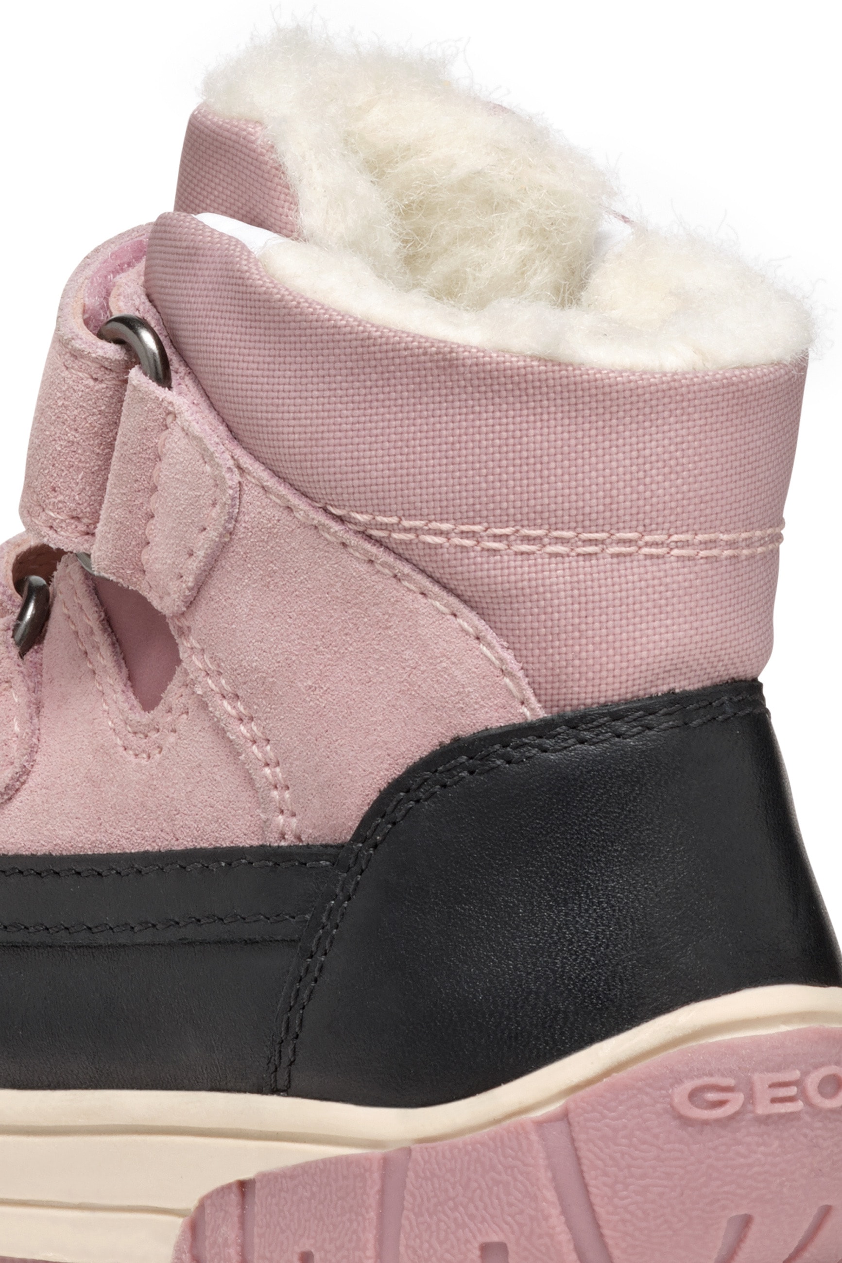 Geox Winterboots »B OMAR GIRL WPF C«, Klettstiefel, Babystiefel, Winterstiefel mit Kontrastbesatz