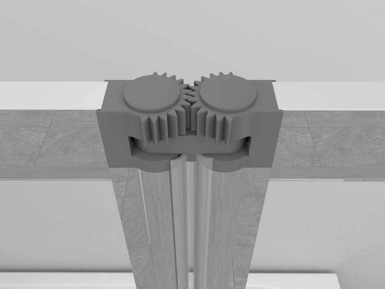 Marwell Badewannenfaltwand »Silver Vital« 3-flügelig