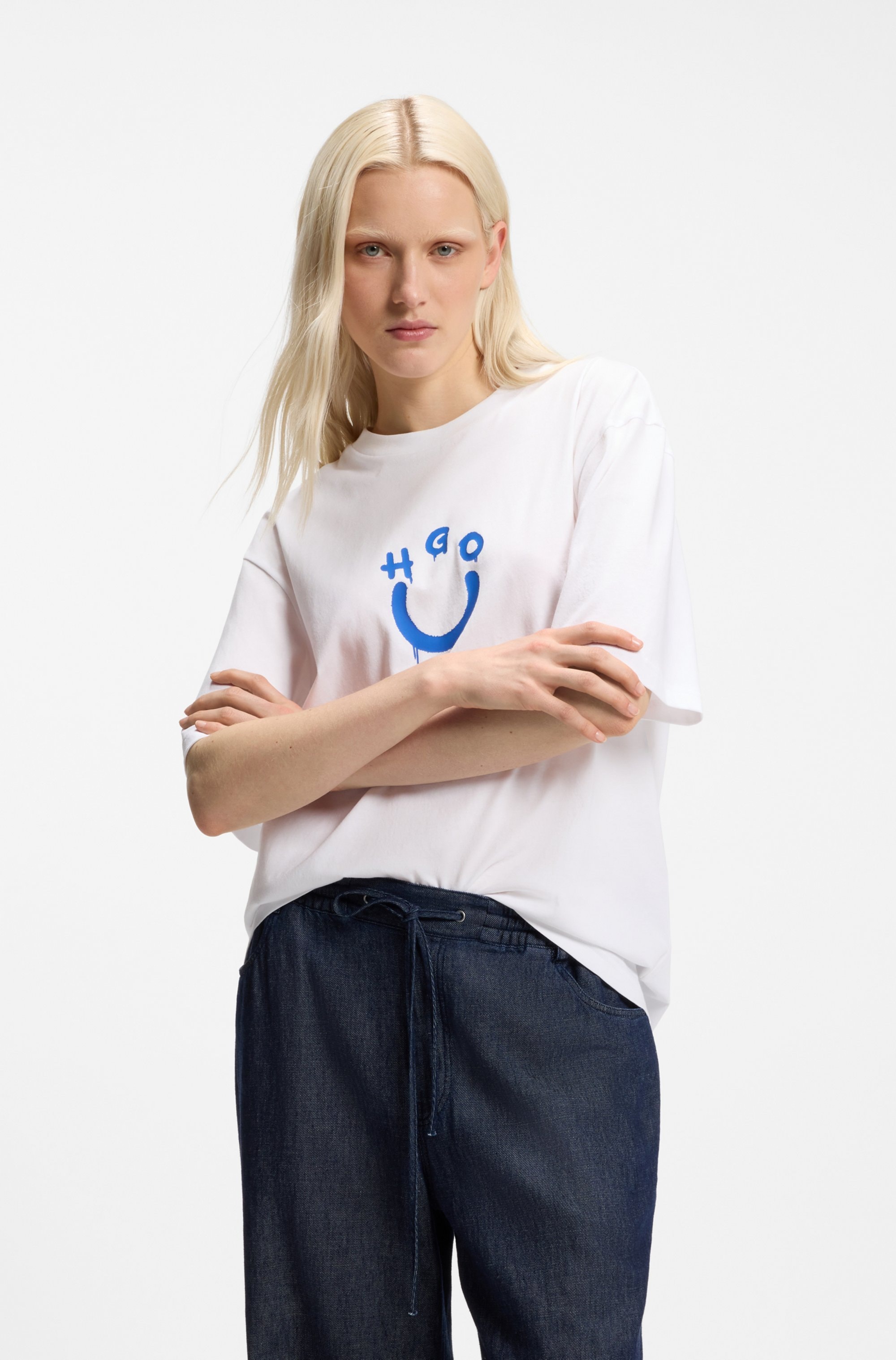 HUGO Blue T-Shirt »Norizom« Rundhalsausschnitt, reine Baumwolle, Regular Fit
