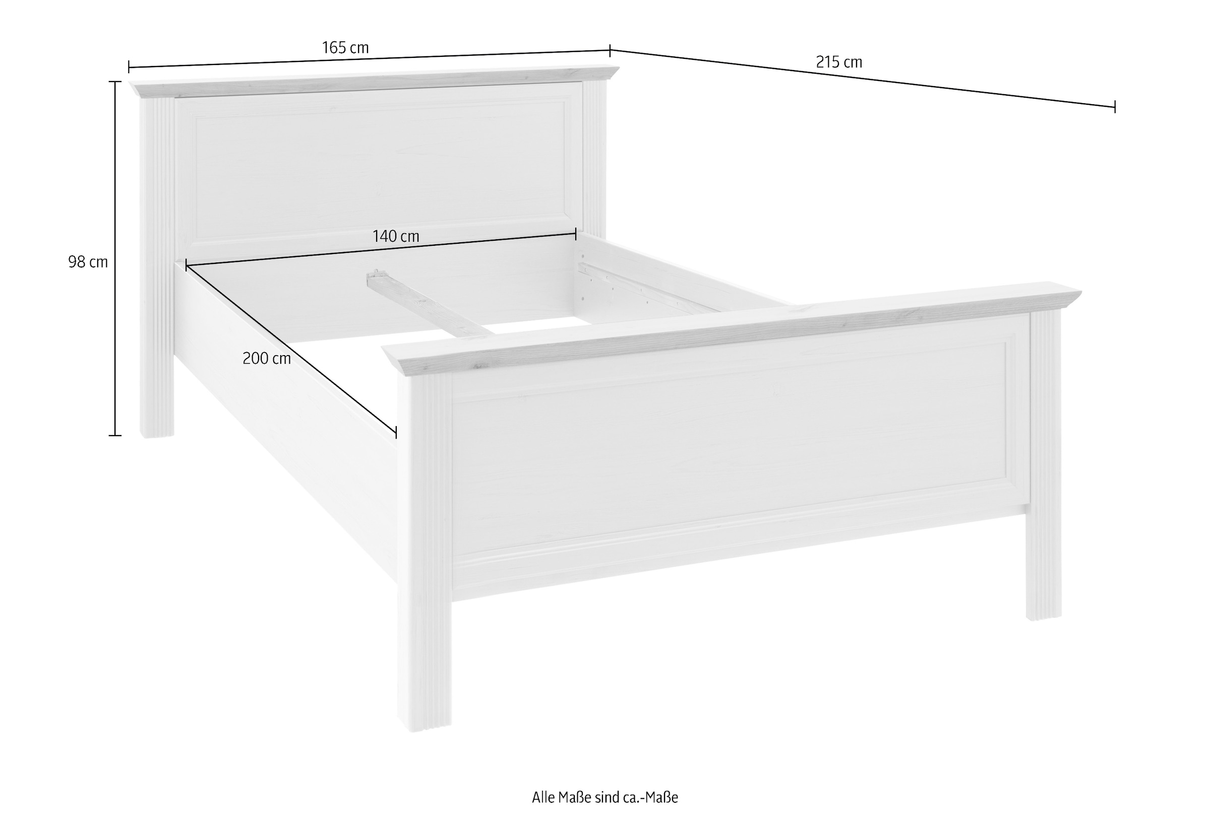Schlafkontor Bettgestell »Jasmin II« im Landhausstil