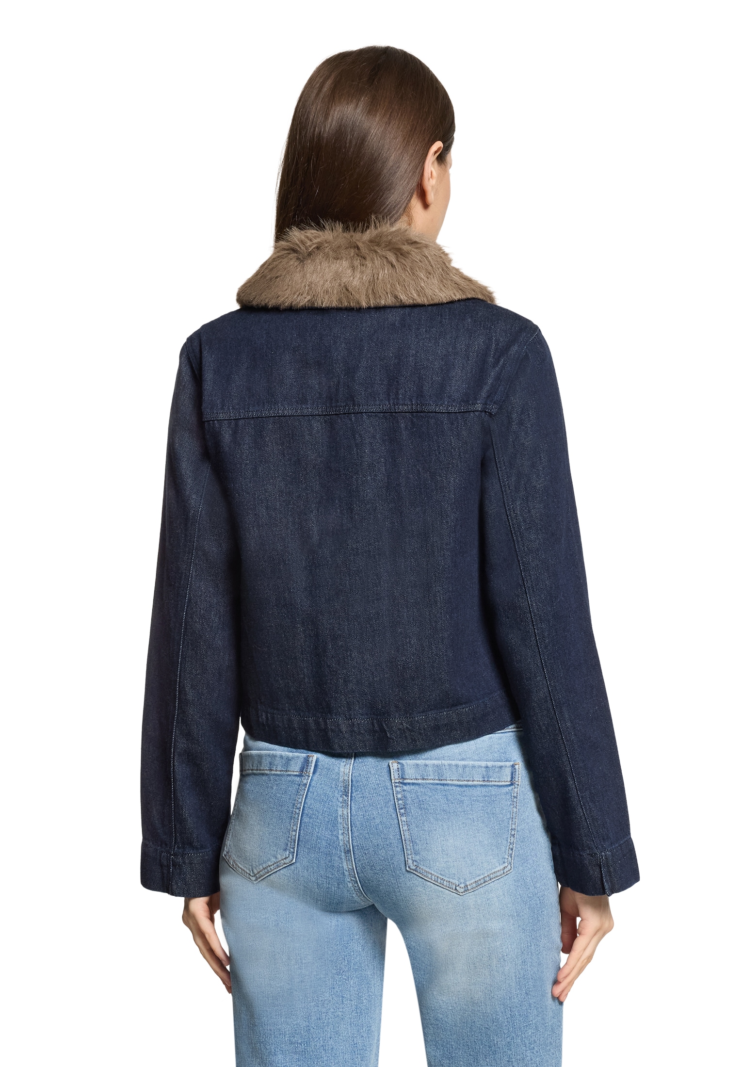 Cartoon Jeansblazer »Jeansjacke mit Kunstfellkragen«