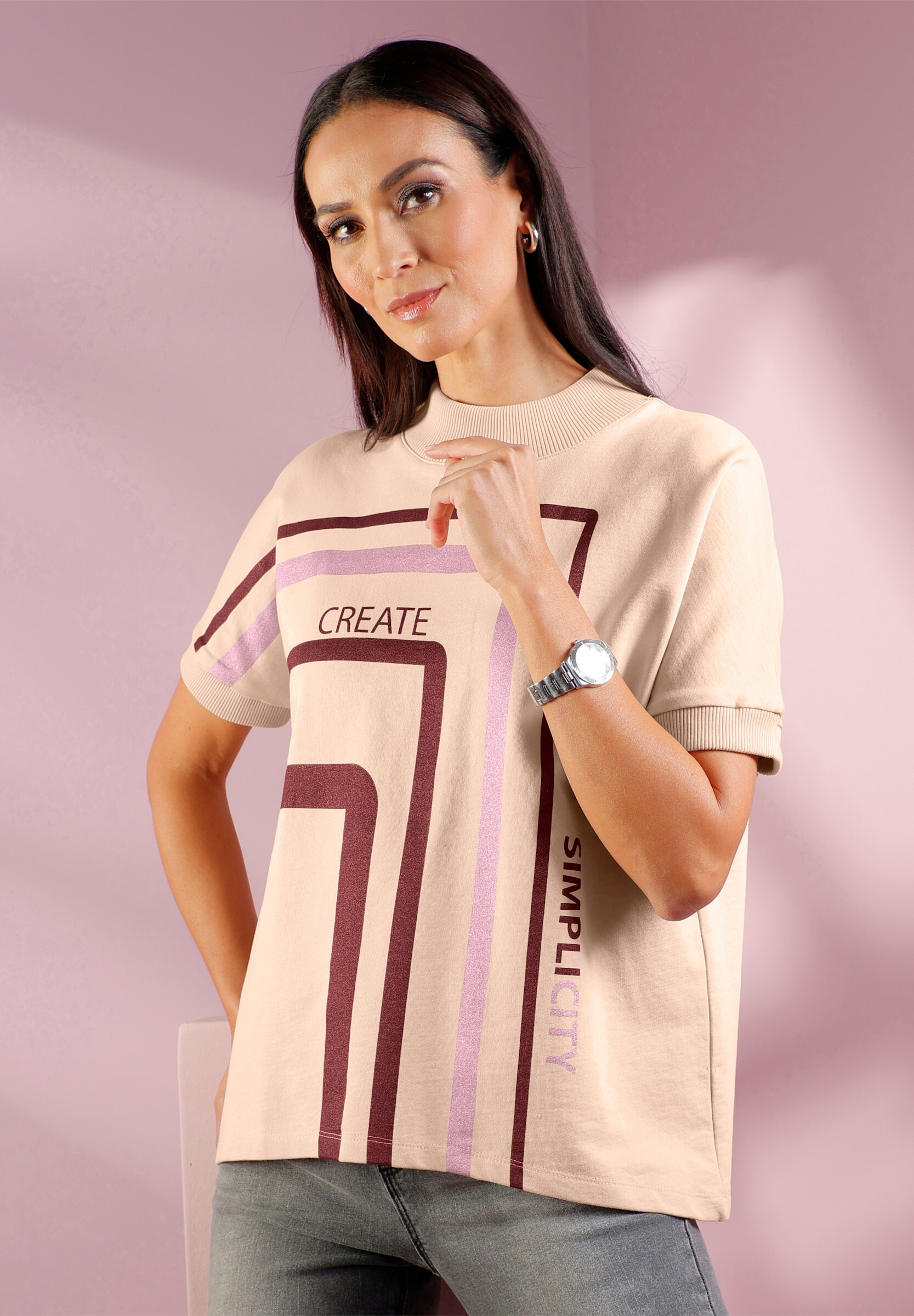 heine T-Shirt »Shirt Rollkragenshirt«