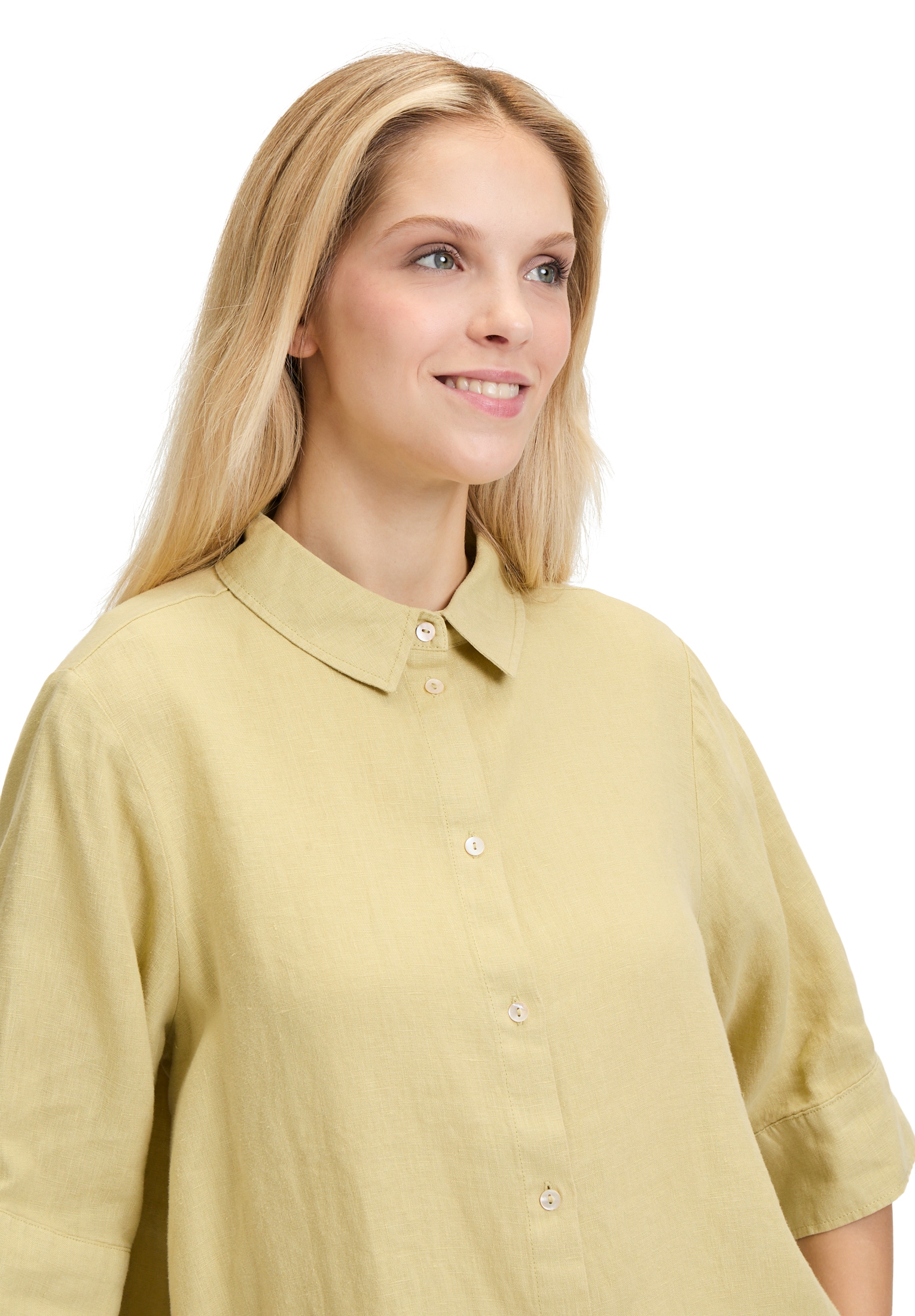 Cartoon Klassische Bluse »Leinenbluse mit Kragen«
