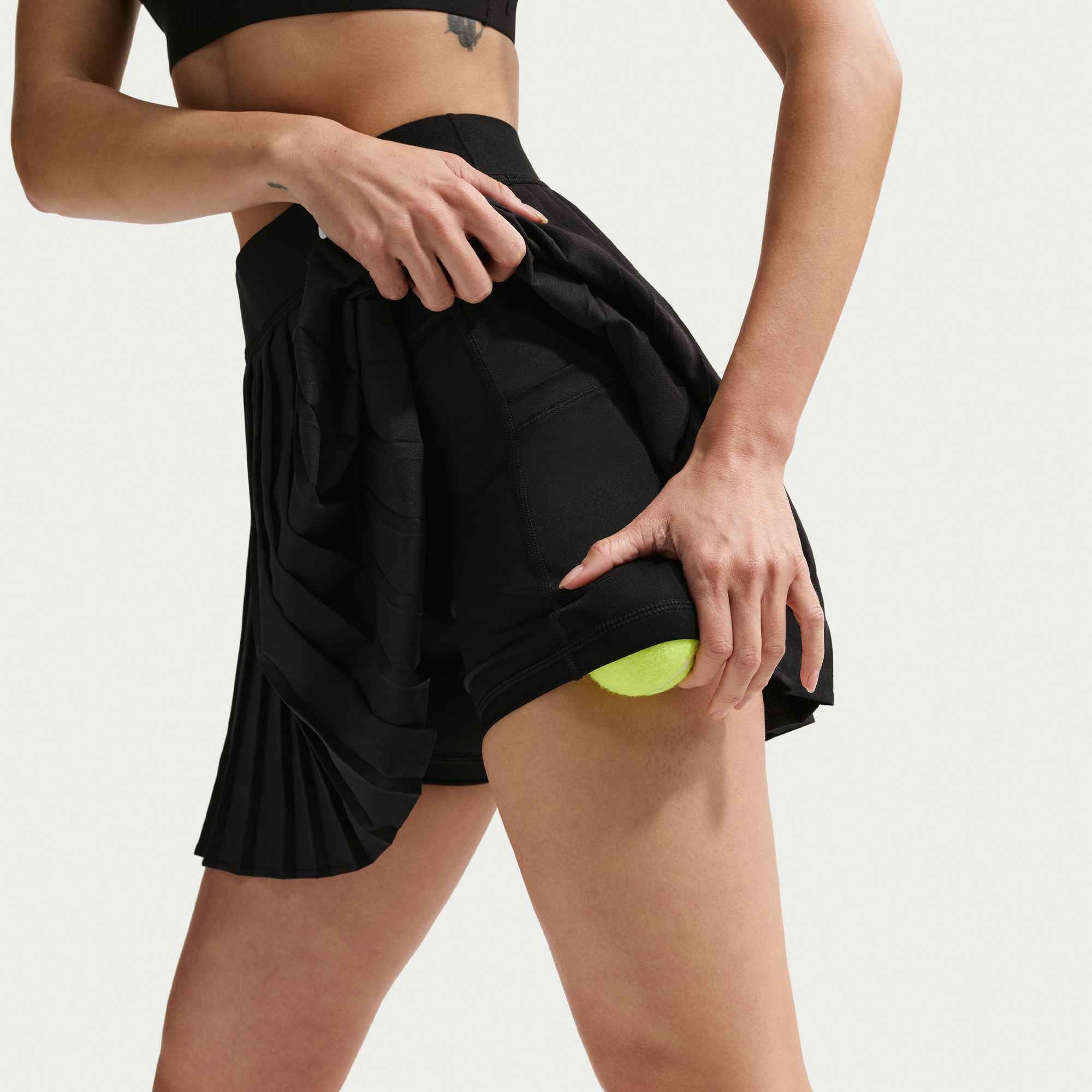 Nike Tennisrock »Nike Victory Women's Dri-FIT High-Waisted Pleated Tennis Skirt« mit integrierten Shorts, aus elastischem Material, in A-Linie
