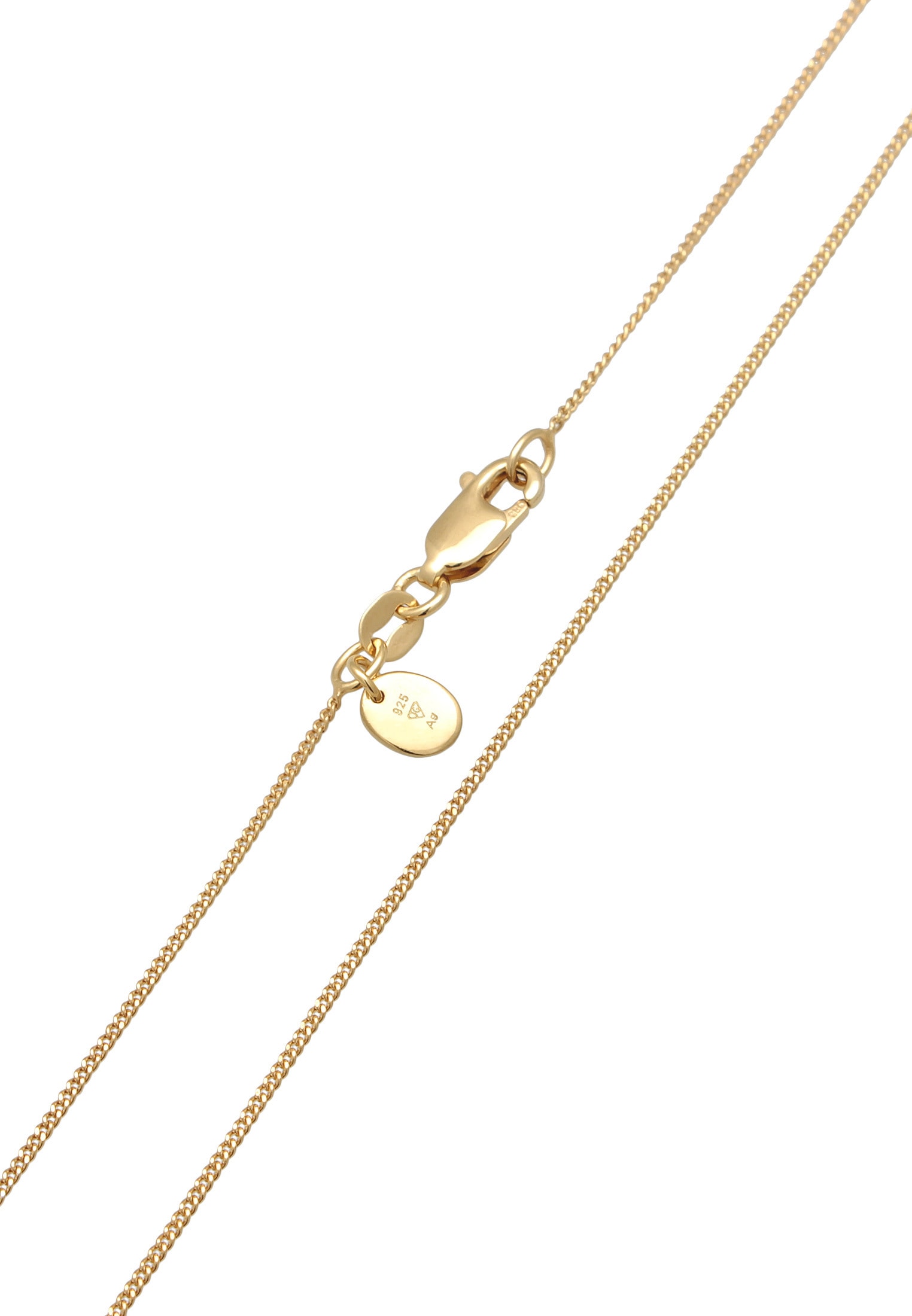 Elli Premium Kette mit Anhänger »Halskette Anhänger Organic Zirkonia Grün 925 Sterling Silber vergoldet«