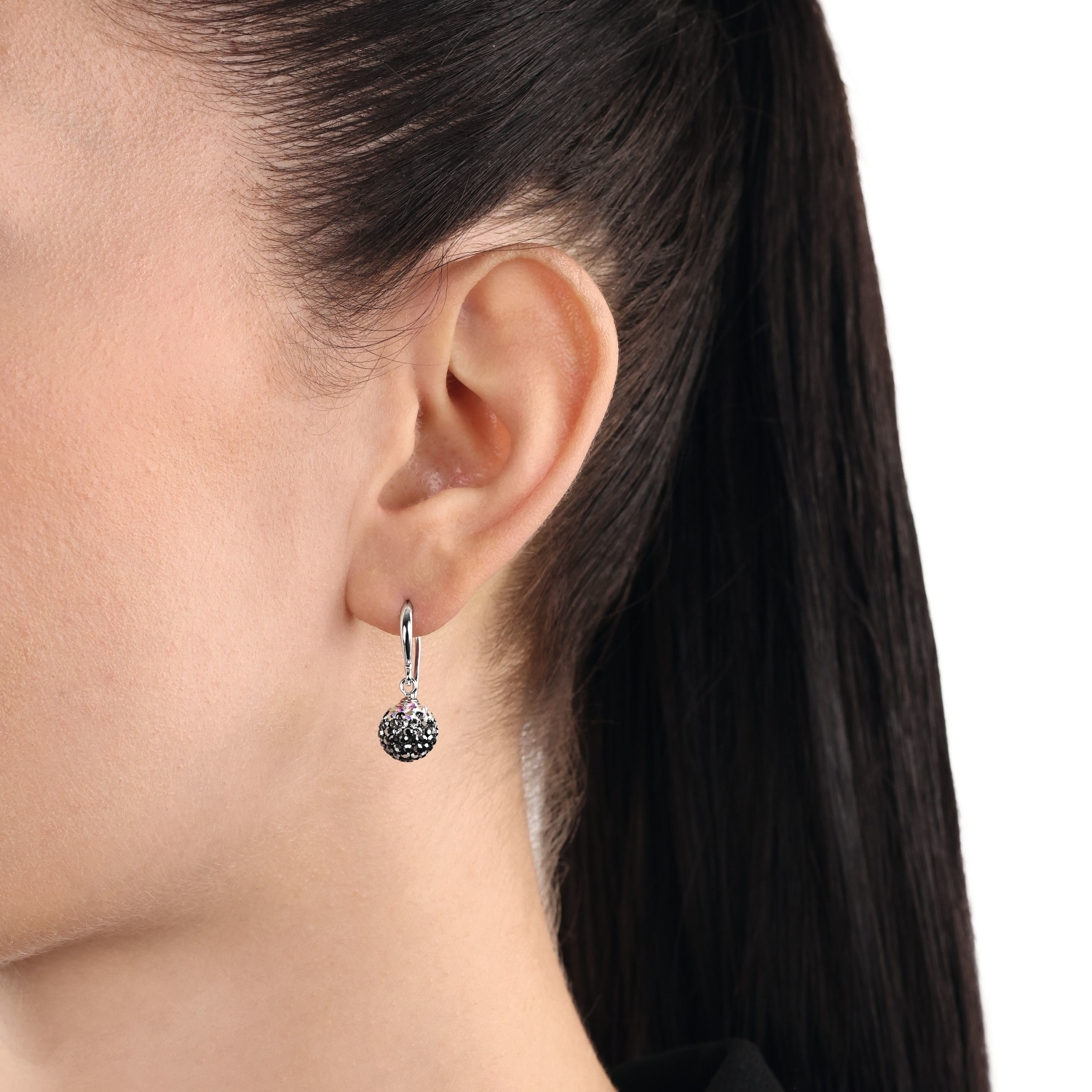 Amor Paar Ohrstecker mit Kristallglas