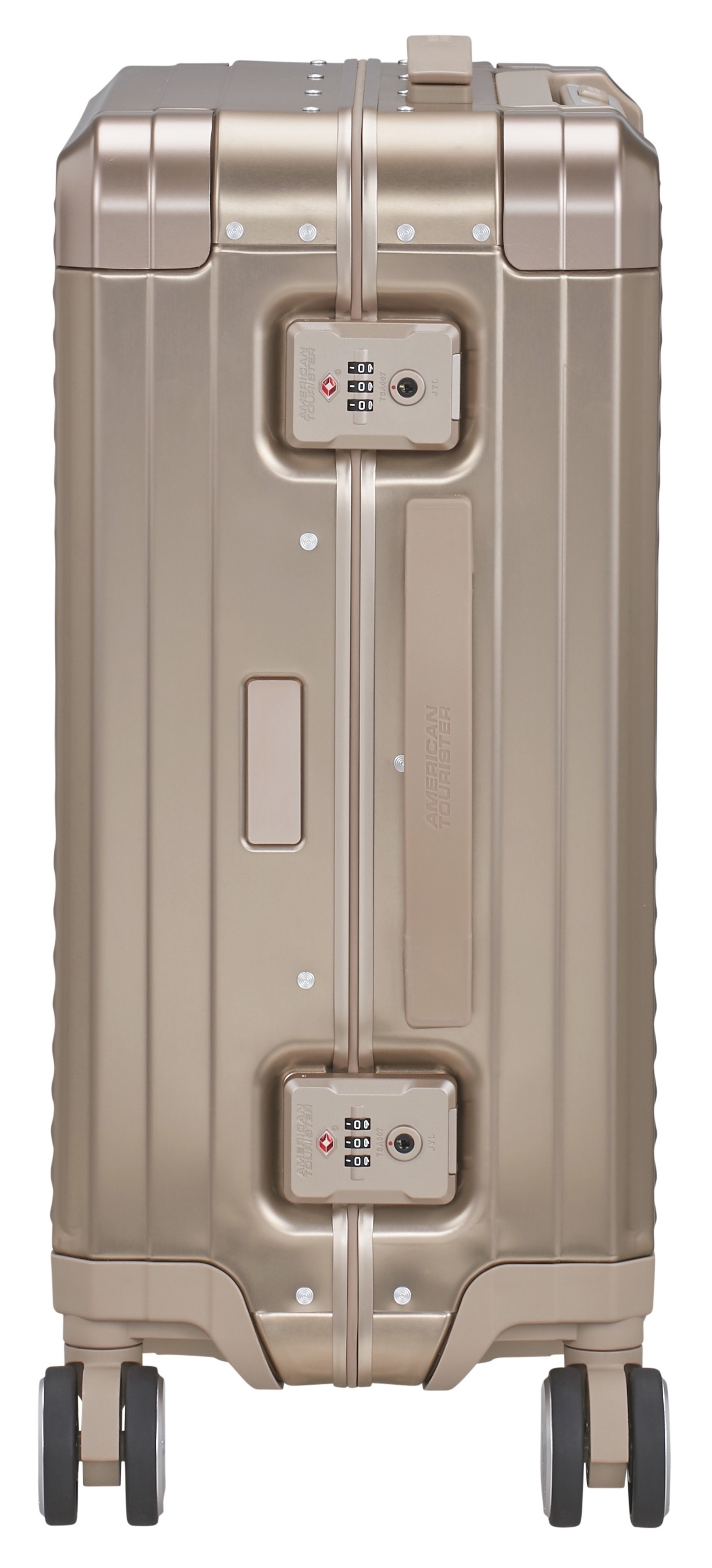 American Tourister® Hartschalen-Trolley »SOUNDBOX ALU, verschiedene Größen und Farben« 39 l 4 Rollen Hartschalen-Koffer zwei TSA-Schlösser Aluminium-Koffer