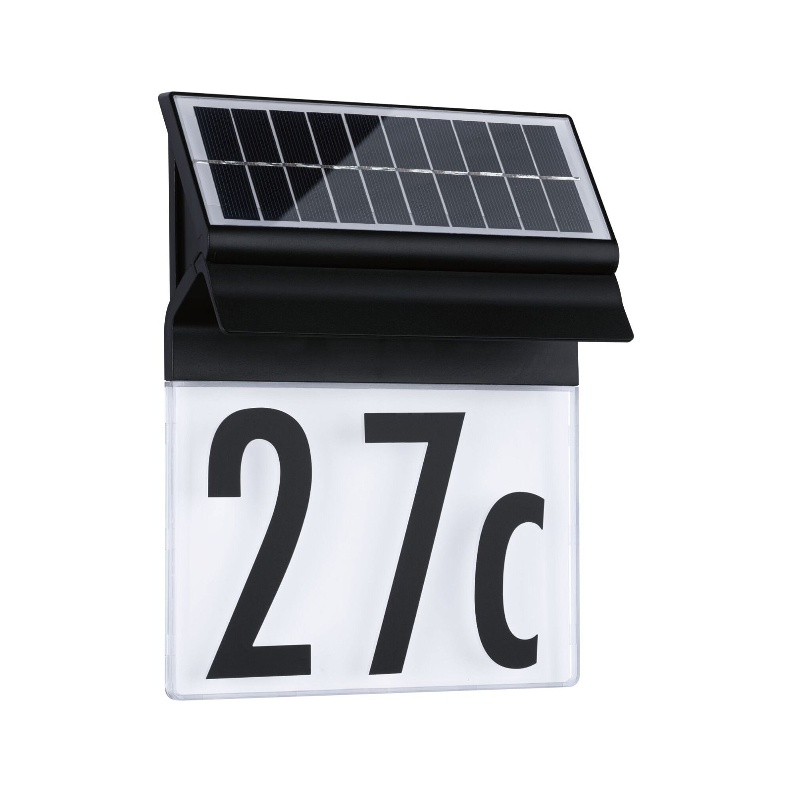 Paulmann LED Außen-Wandleuchte »Solar Hausnummernleuchte Neda IP44 3000K 14lm Schwarz«, 1 flammig