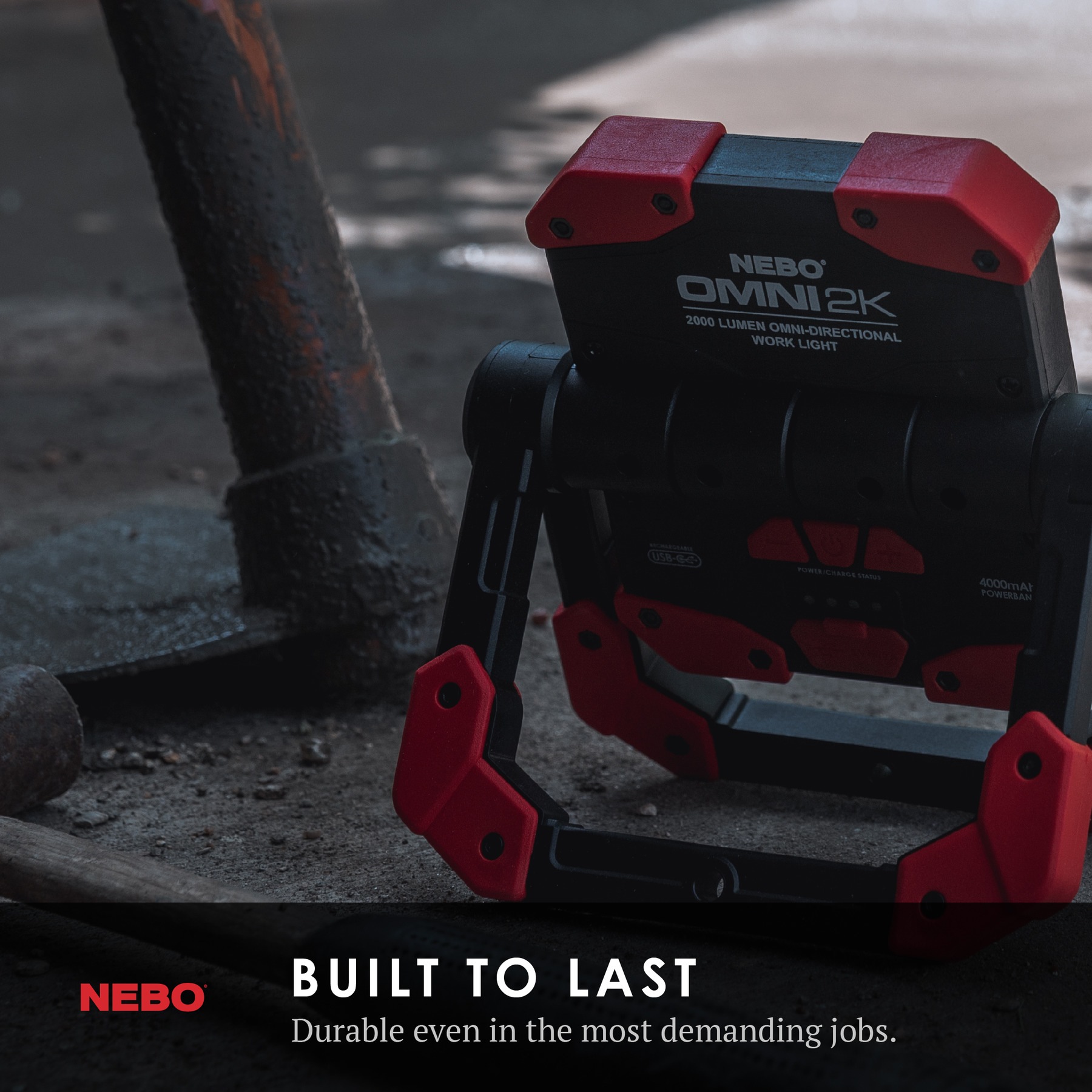NEBO LED Arbeitsleuchte »OMNI 2K«, robust und vielseitig, 6 Leuchtmodi, Powerbank-Funktion