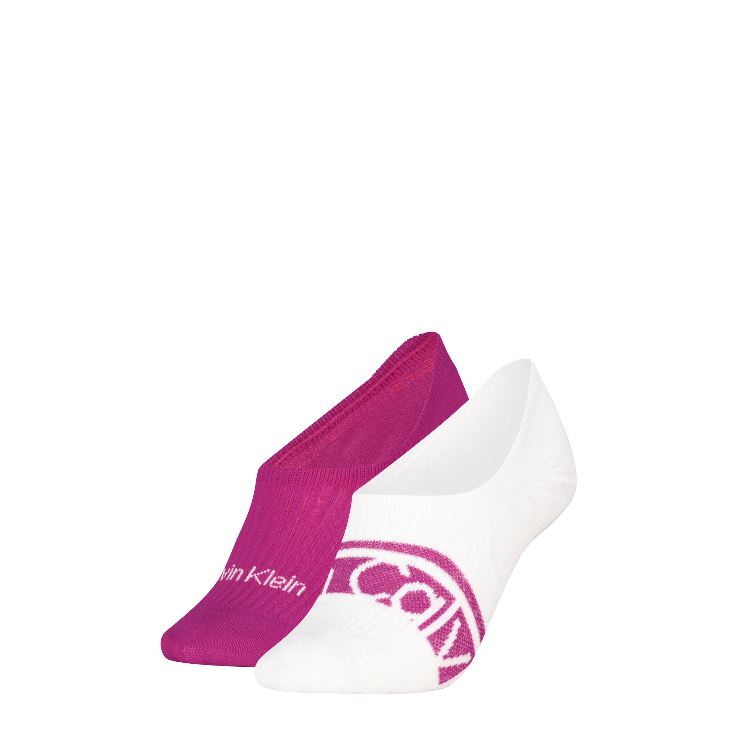 Calvin Klein Füßlinge »CK WOMEN FOOTIE HC LOGO STRIPE« 2 Paar,  Antirutsch Noppen im Fersenbereich, Baumwollmischung