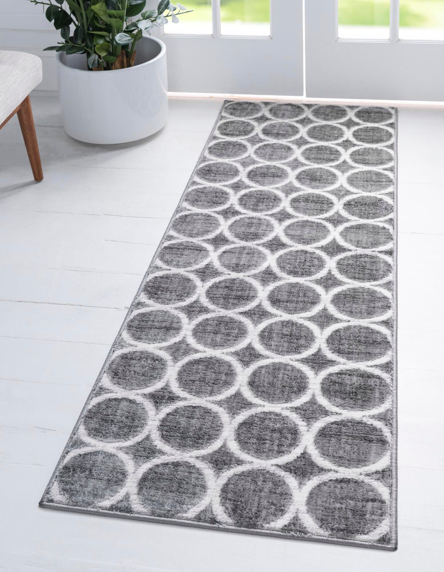 Myflair Möbel & Accessoires Läufer »Titan Trellis«, rechteckig, 13 mm Höhe, Teppich-Läufer, Kurzflor, gewebt, modernes Design, Motiv Kreise