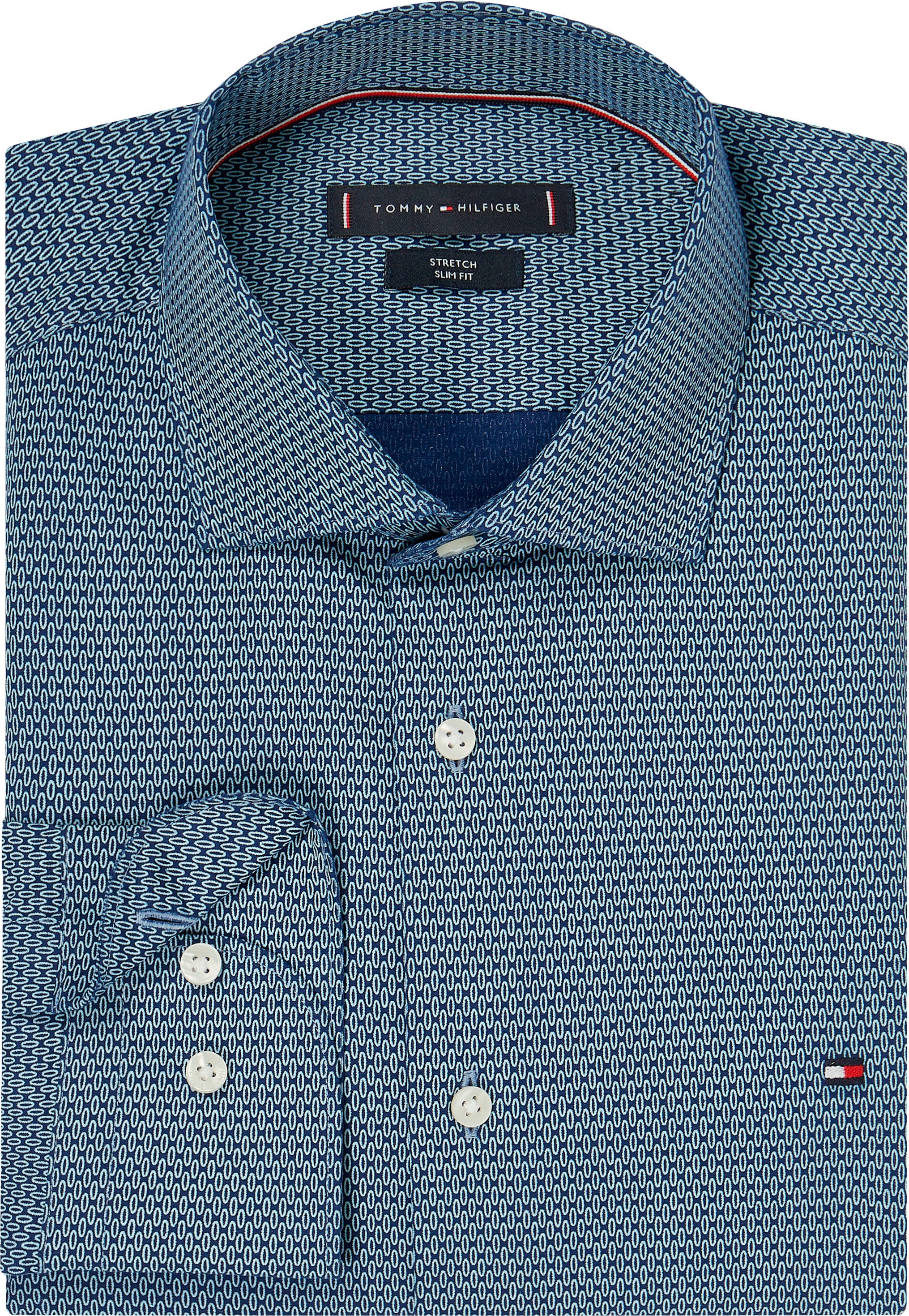 Tommy Hilfiger Businesshemd »CL STRETCH GEO PRINT SF SHIRT«, mit Minimal-Print