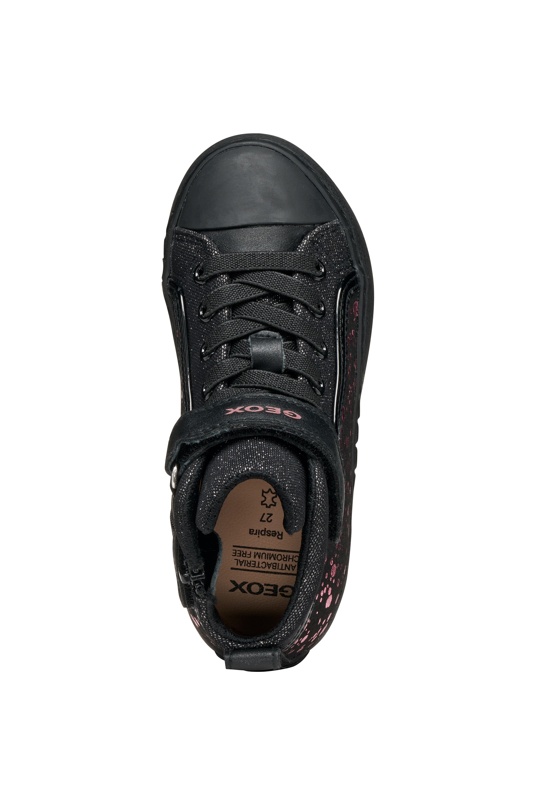 Geox Sneaker »J KALISPERA GIRL«  Schnürboots, Glitzerschuh mit Gummizug, Größenschablone zum Download