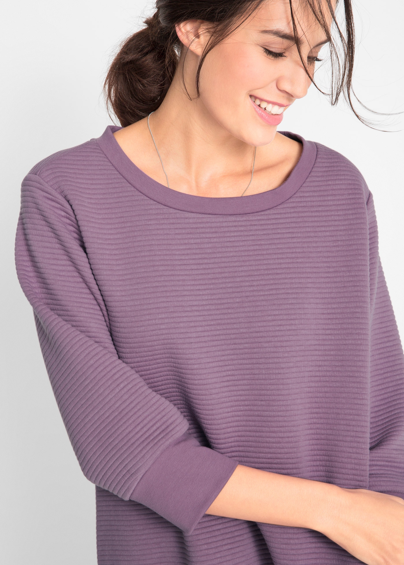 bonprix Sweatshirt , Langes Sweatshirt mit Viskose
