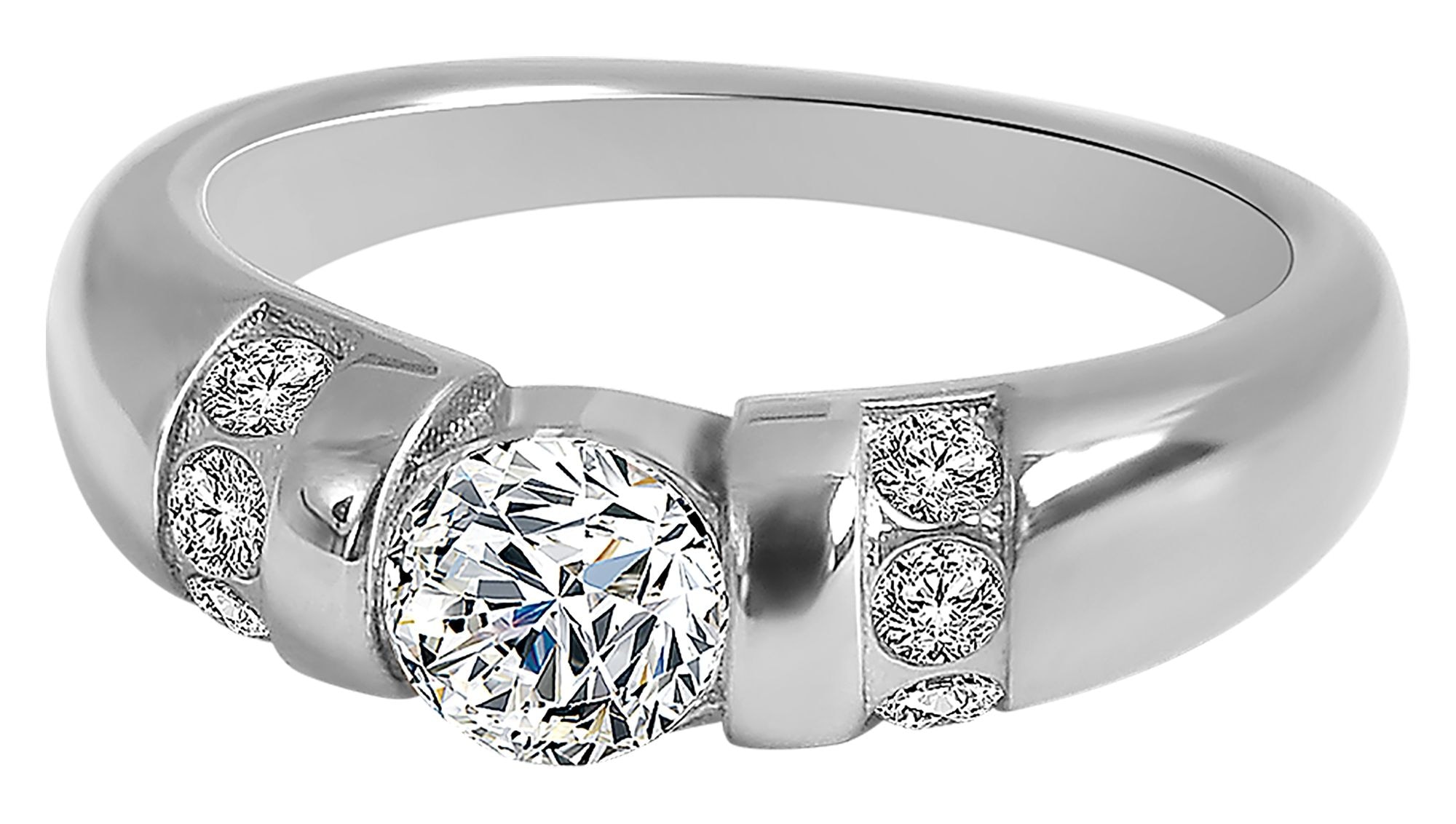 Adelia´s Fingerring »Damen Ring aus Edelstahl mit Zirkonia«