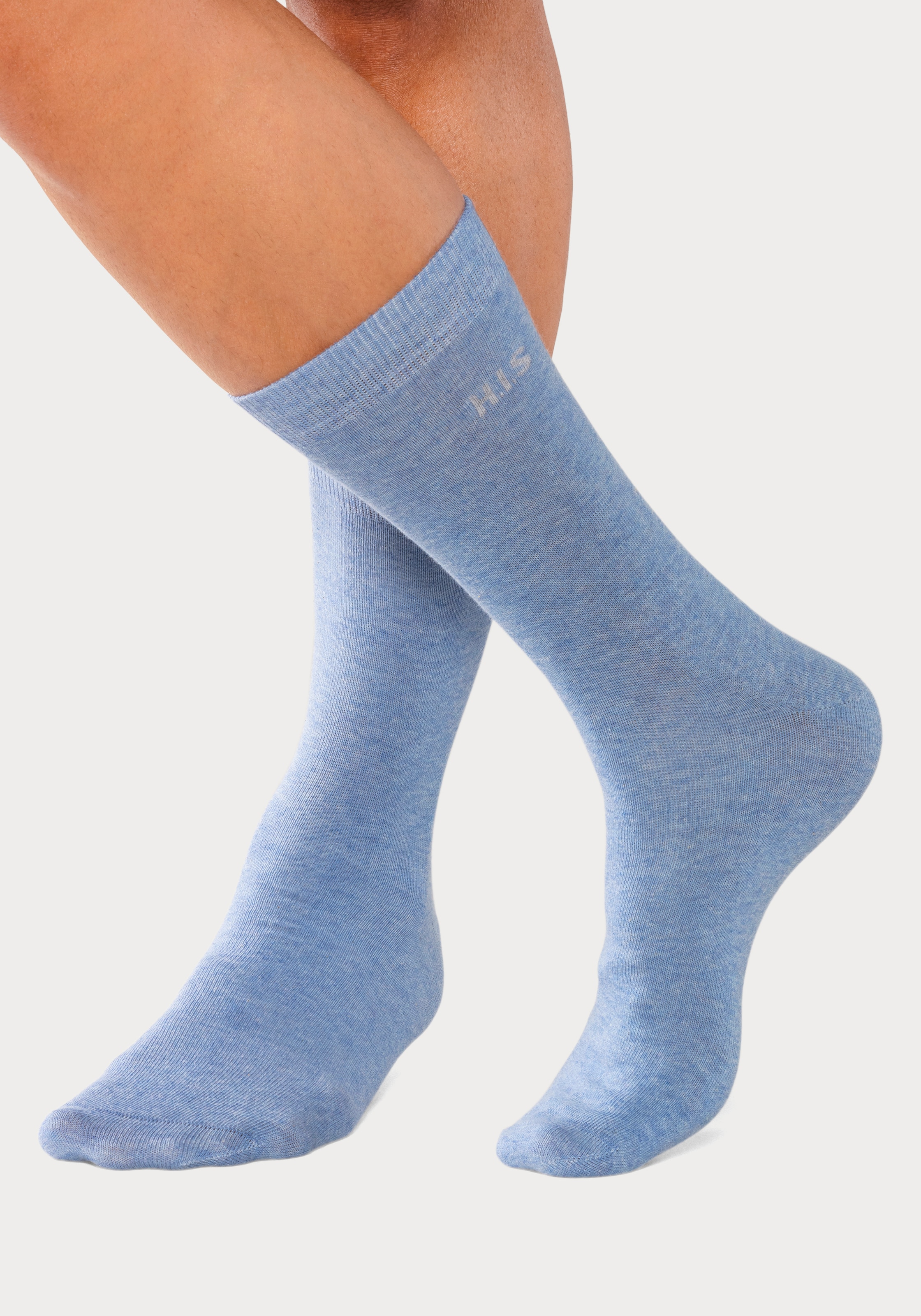 H.I.S Socken, (Packung, 10 Paar), mit farbigem Innenbund