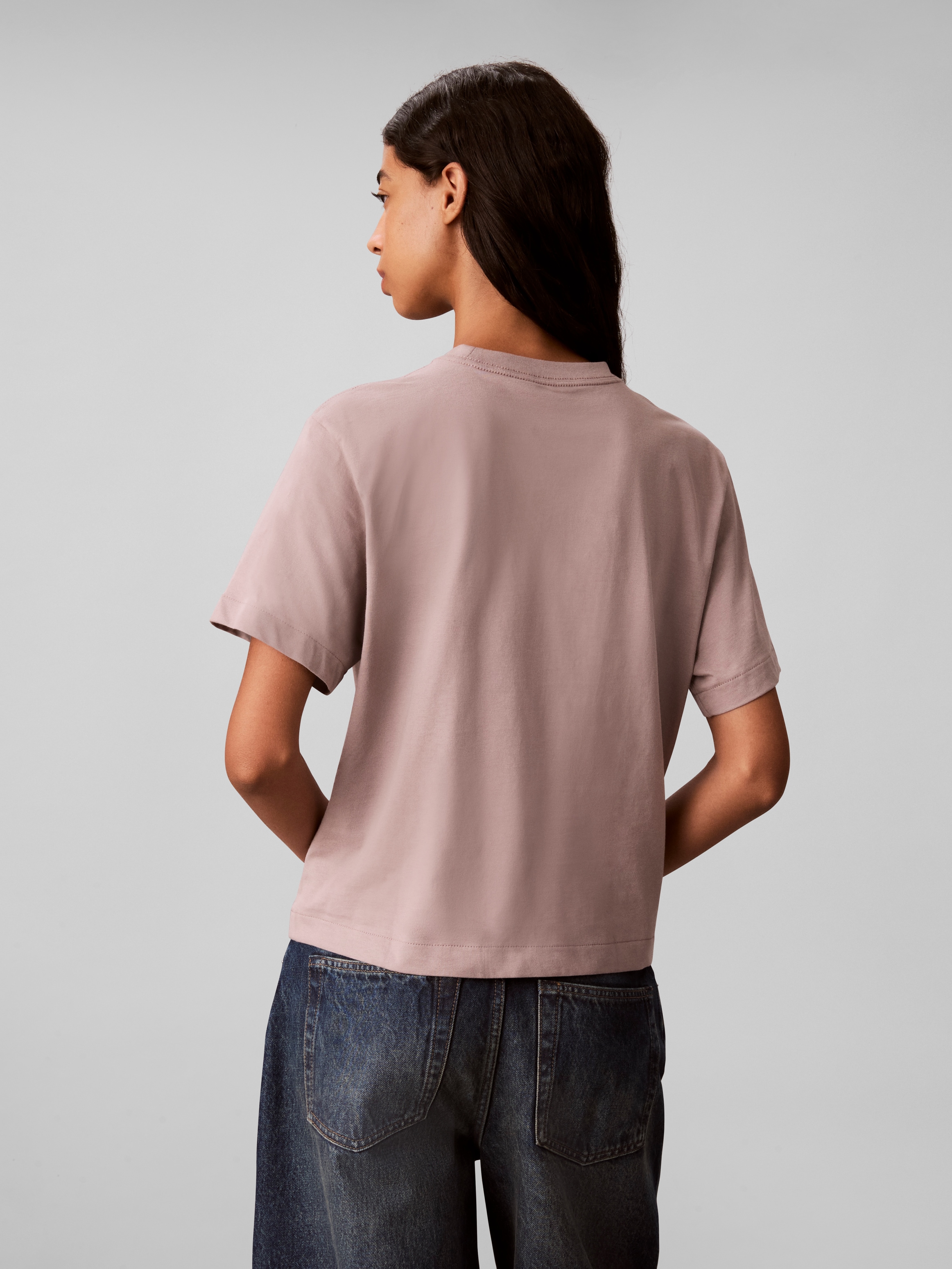 Calvin Klein Jeans T-Shirt »BOXY HAND DRAWN MONOLOGO TEE« Regular fit, Logoschriftzug