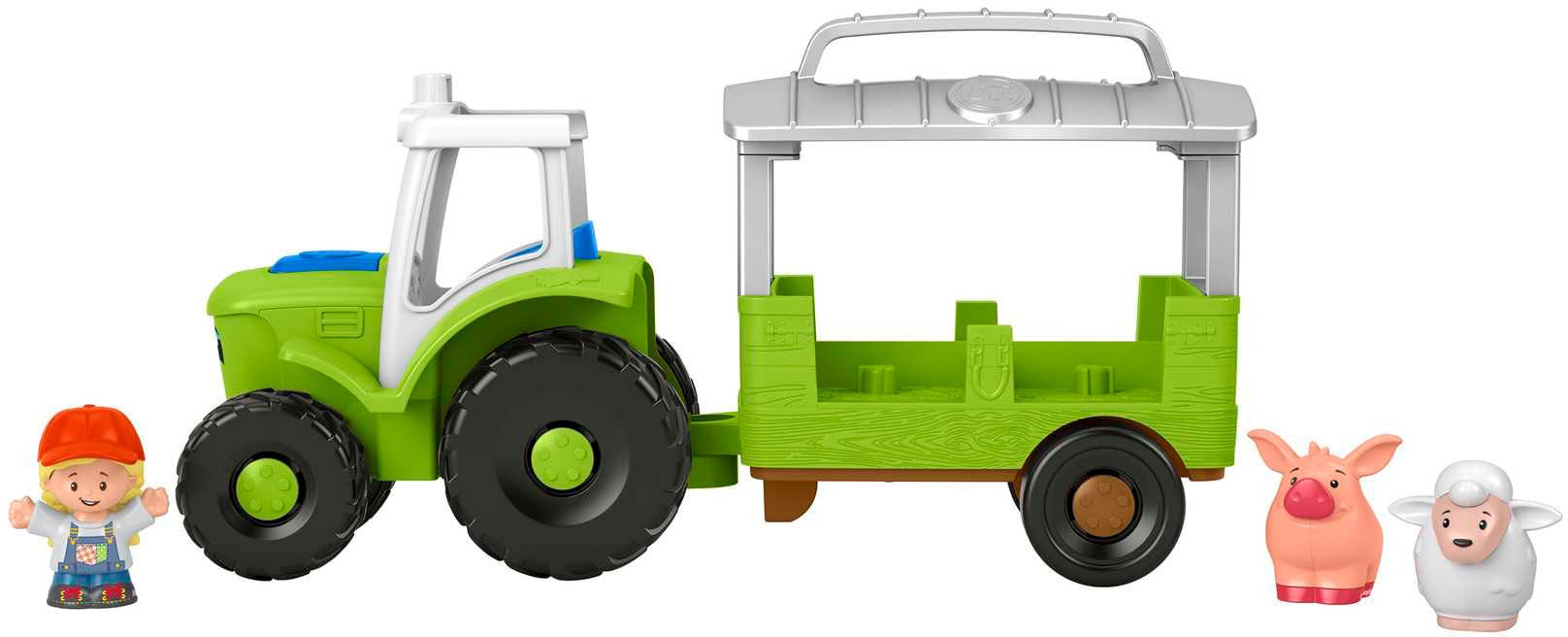Lernspielzeug »Little People Traktor«, bilingual; mit Anhänger, 3 Figuren und Sound
