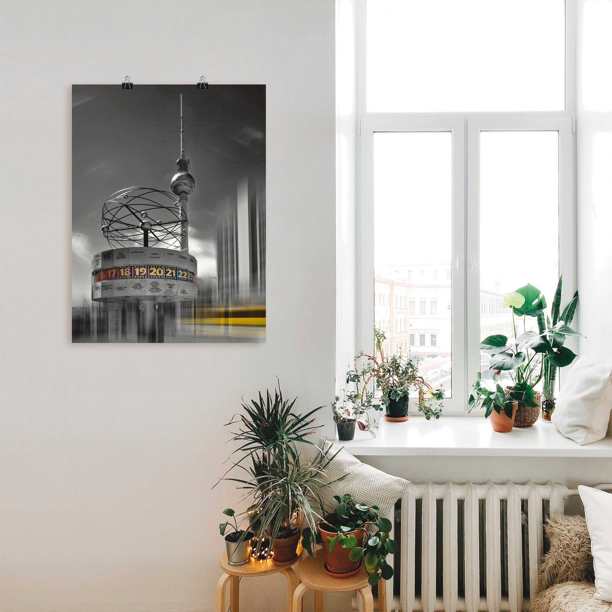 Artland Wandbild »Dynamische-Kunst Berlin Alexanderplatz«, Gebäude, (1 St.), als Leinwandbild, Poster in verschied. Größen