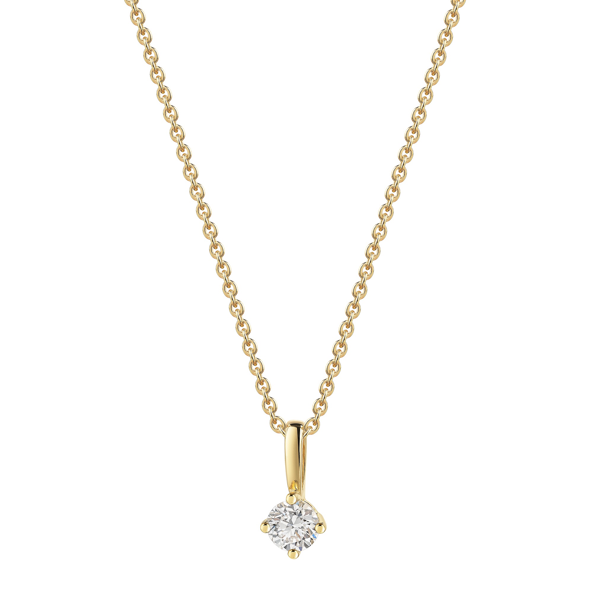 Firetti Kette mit Anhänger »Schmuck Geschenk Silber 925 Halskette Anhänger Solitär Lab Grown« mit Brillant