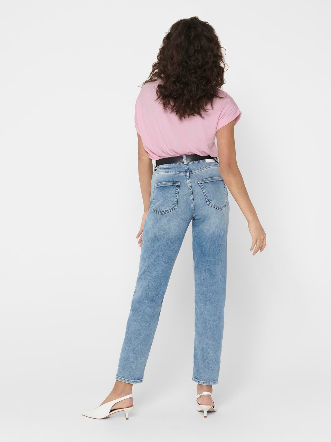 ONLY T-Shirt »ONLMOSTER S/S O-NECK TOP NOOS JRS«, mit Aufschlag am Arm