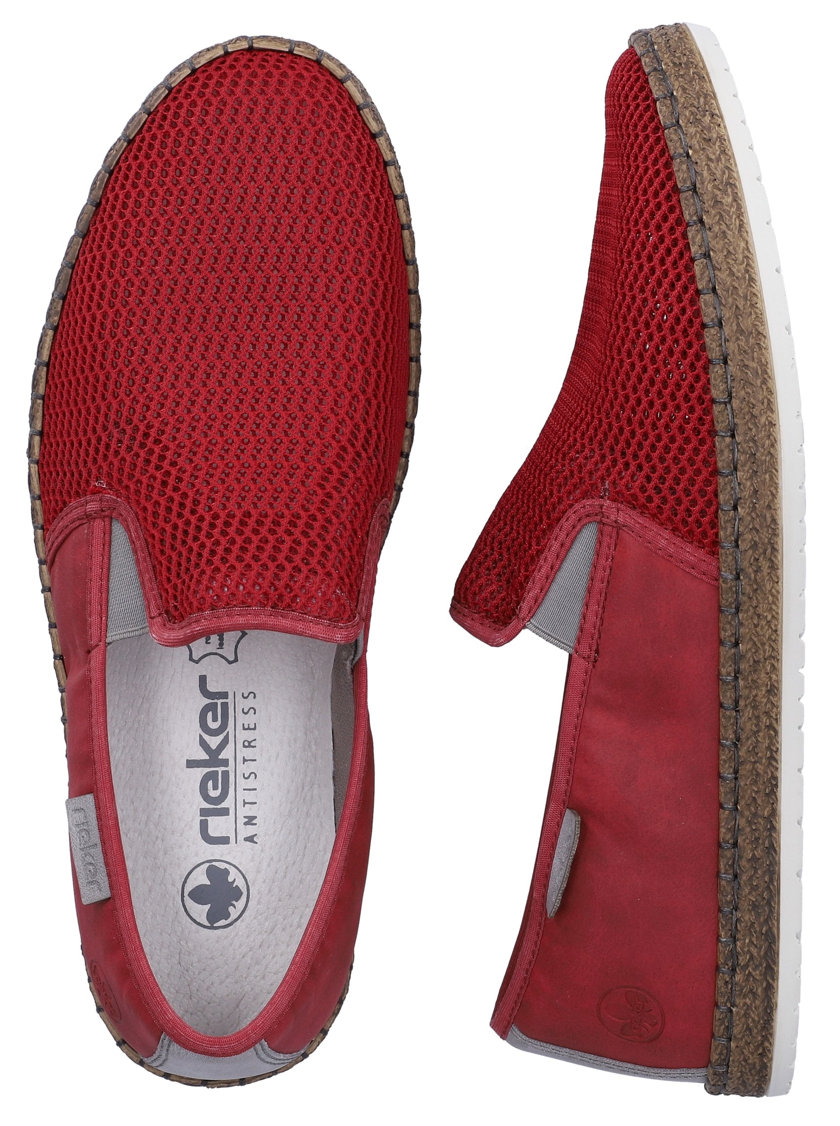 Rieker Espadrille  Sommerschuh, Slipper, Freizeitschuh im Materialmix