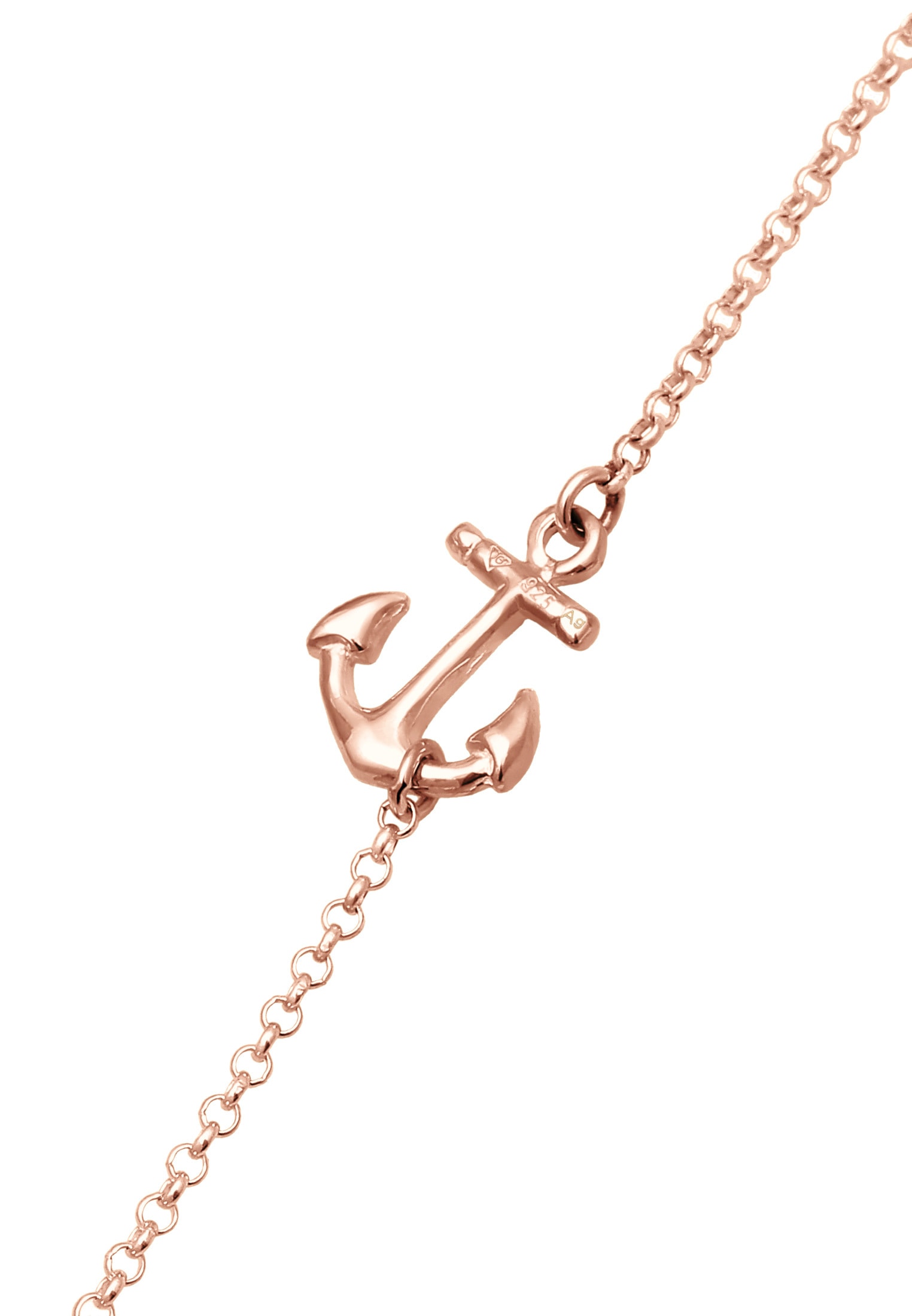 Elli Fußkette »Fußschmuck Anker Symbol Maritim 925 Silber«
