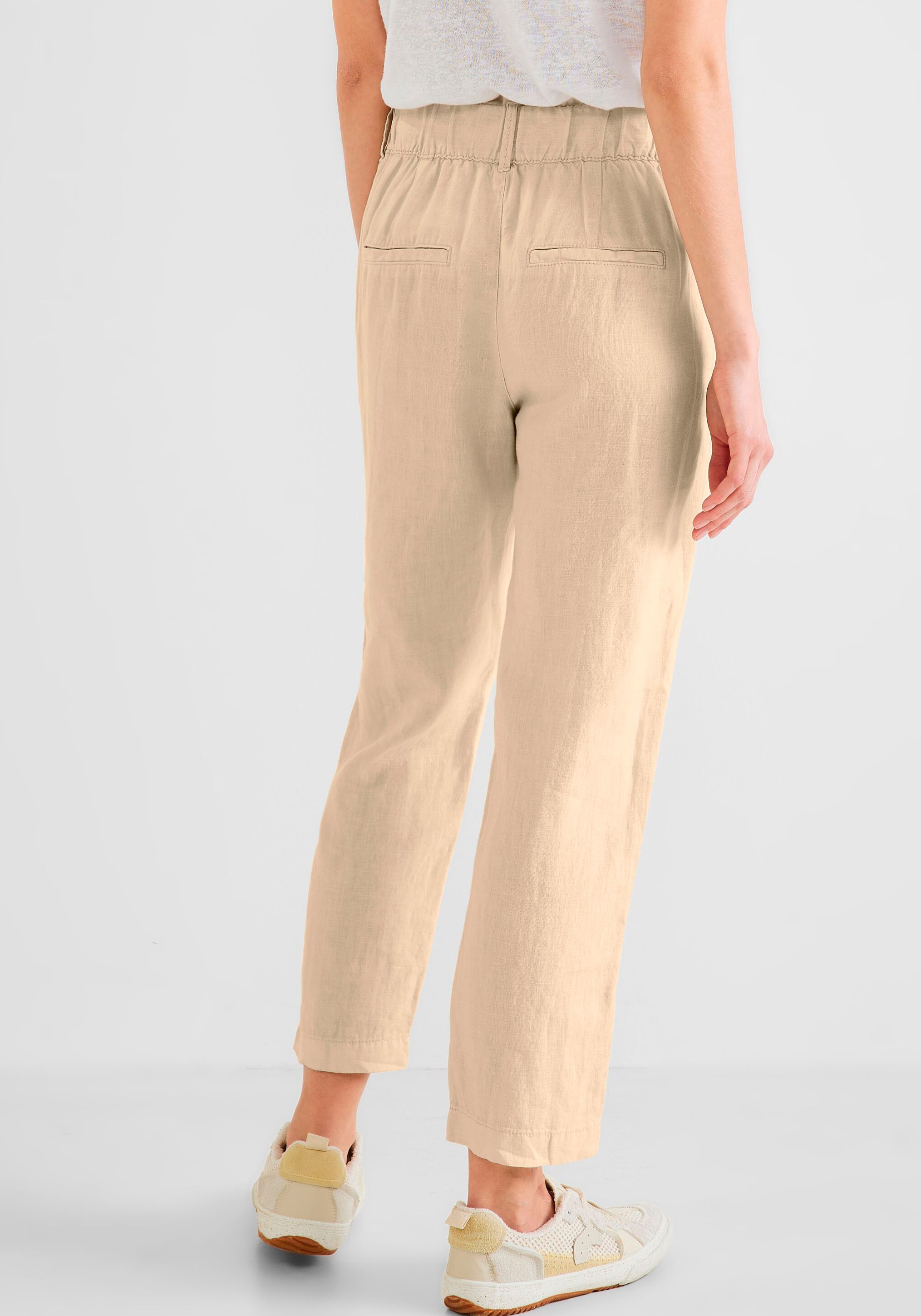 STREET ONE Paperbag-Hose, mit 2-Knopf-Form