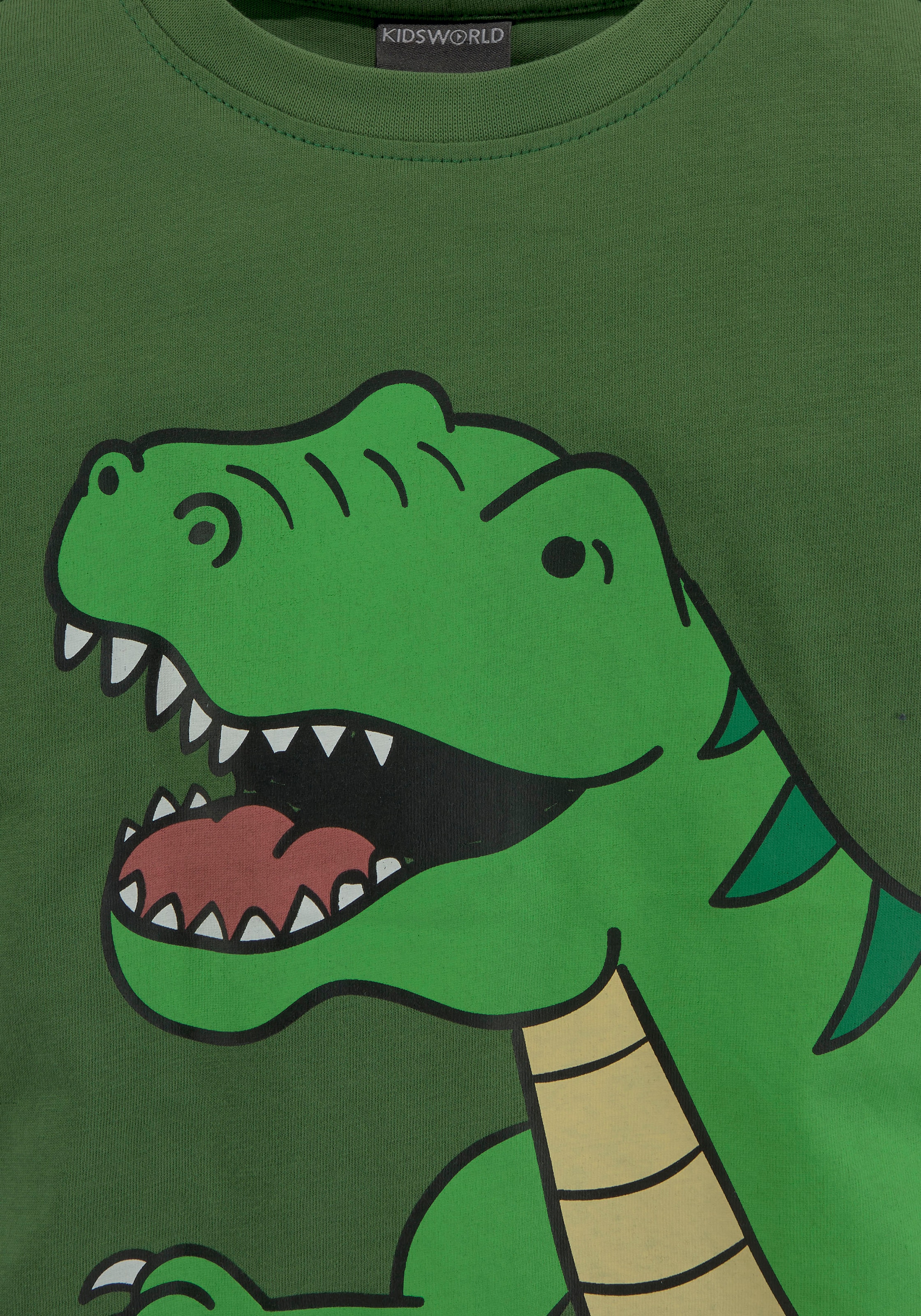 KIDSWORLD T-Shirt »DINOSAURIER«, Kurzarm, Basic-Passform, bedruckt, Rundhalsausschnitt