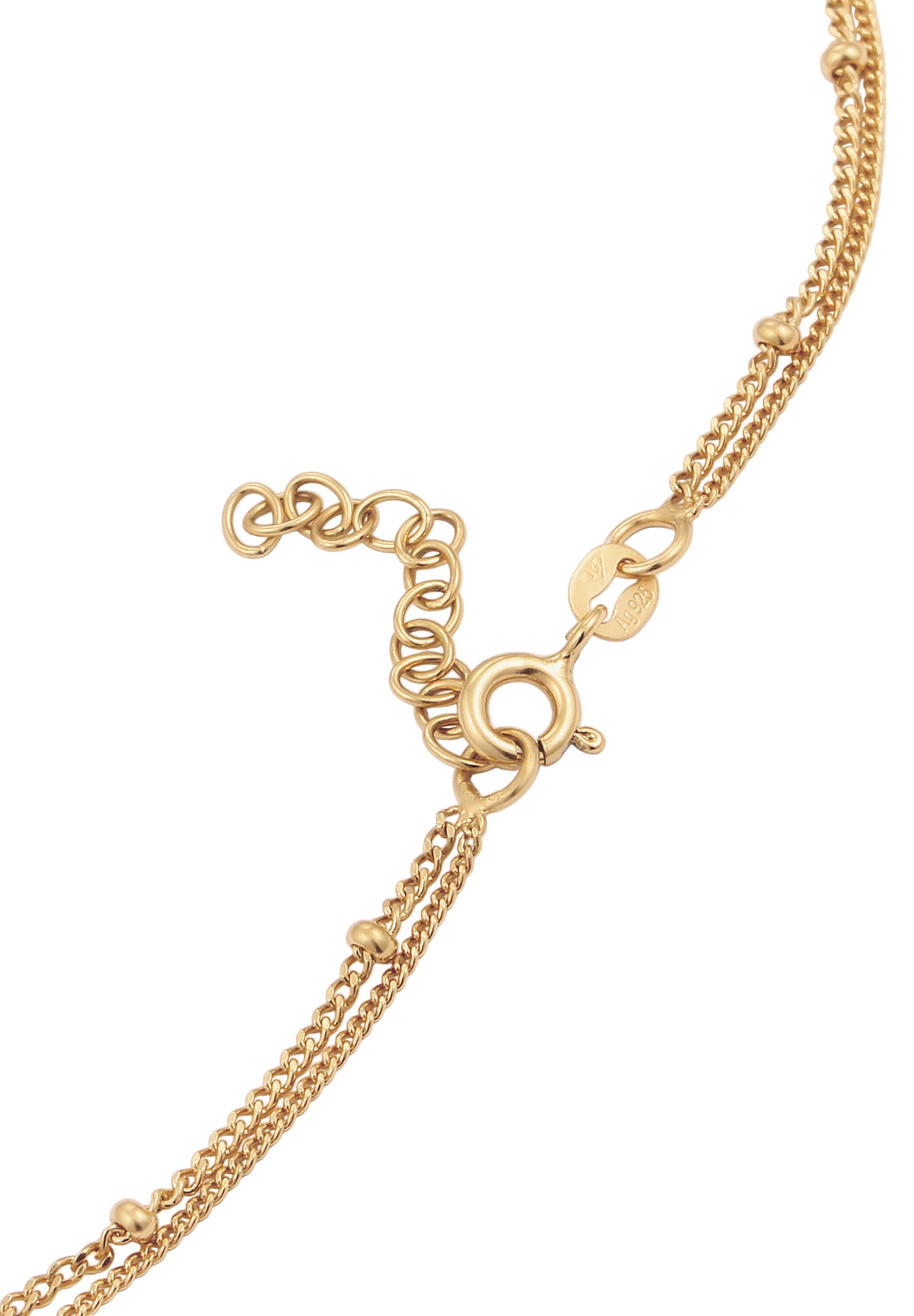 Elli Silberkette »Fußschmuck Layer Kugeln Weiß 925 Sterling Silber, mit Kristallen von Swarovski®«