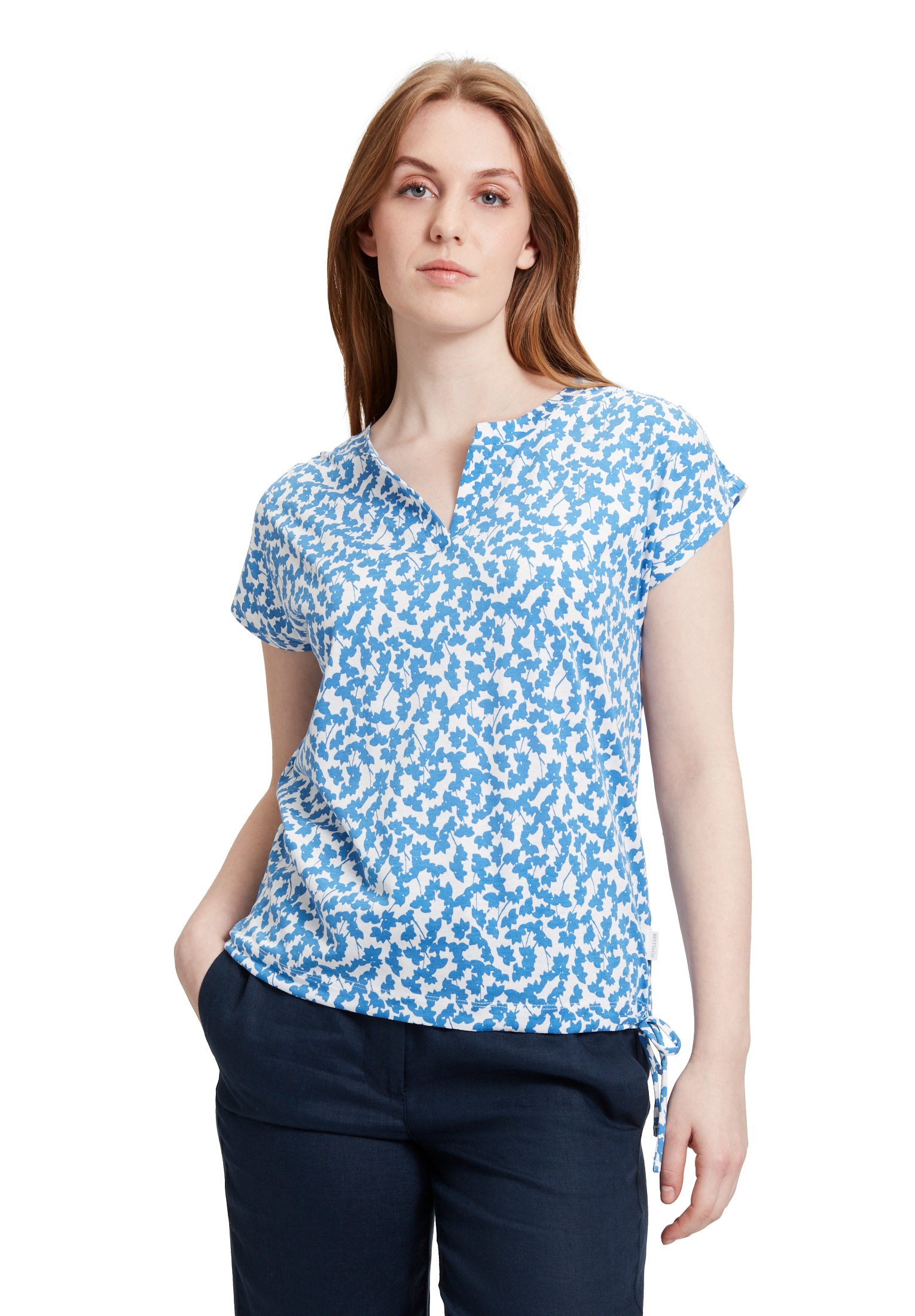 Betty&Co Kurzarmshirt »Casual-Shirt mit Tunnelzug«