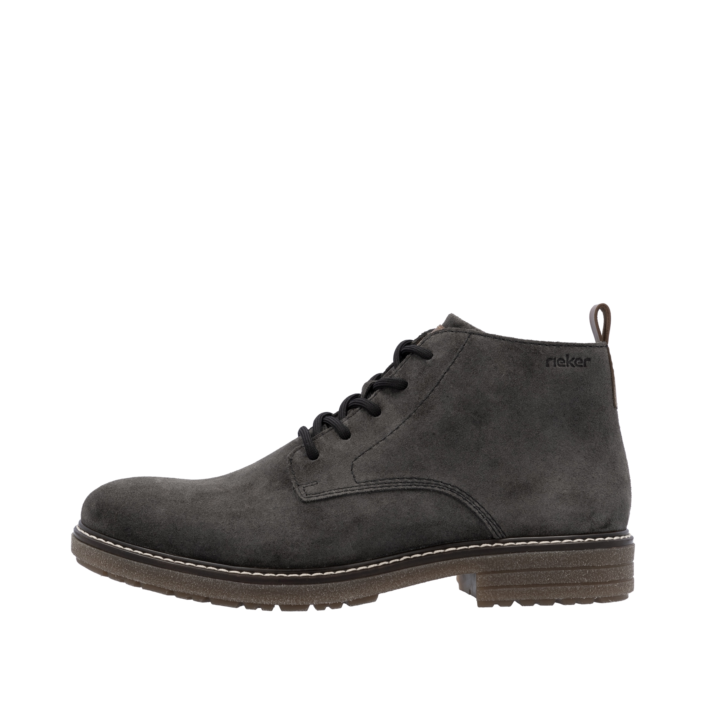 Rieker Schnürstiefelette, Schnürboots, Workerboots, Profilsohle, mit Anziehlasche
