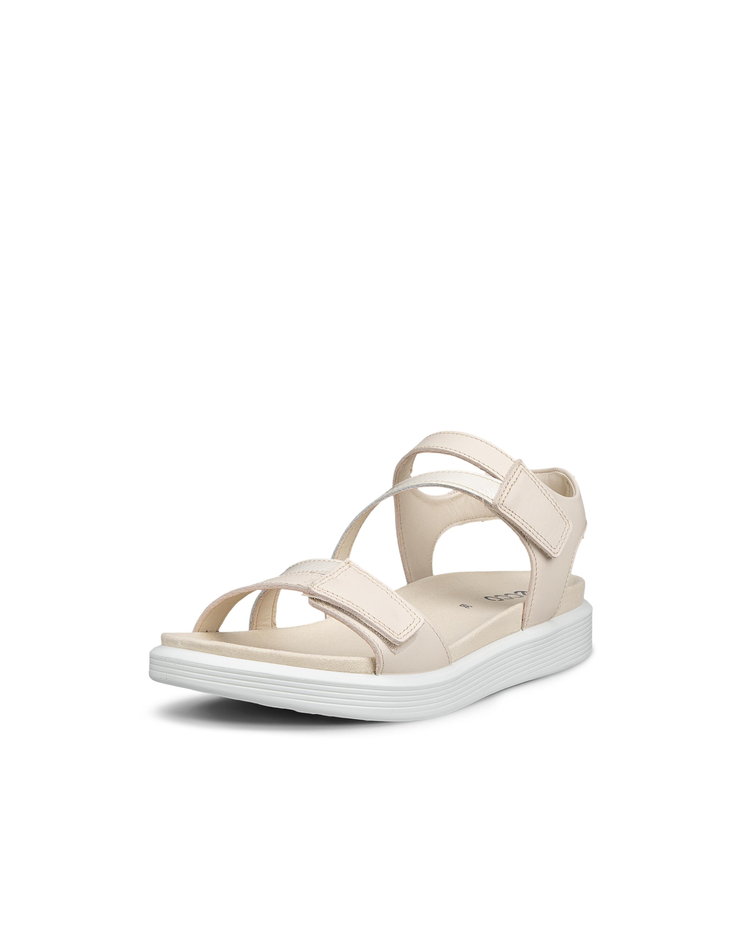 Ecco Sandale »SOFT SANDAL W 3-STRAP«  Riemchensandale, Sommerschuh, Klettschuh mit Fußbett