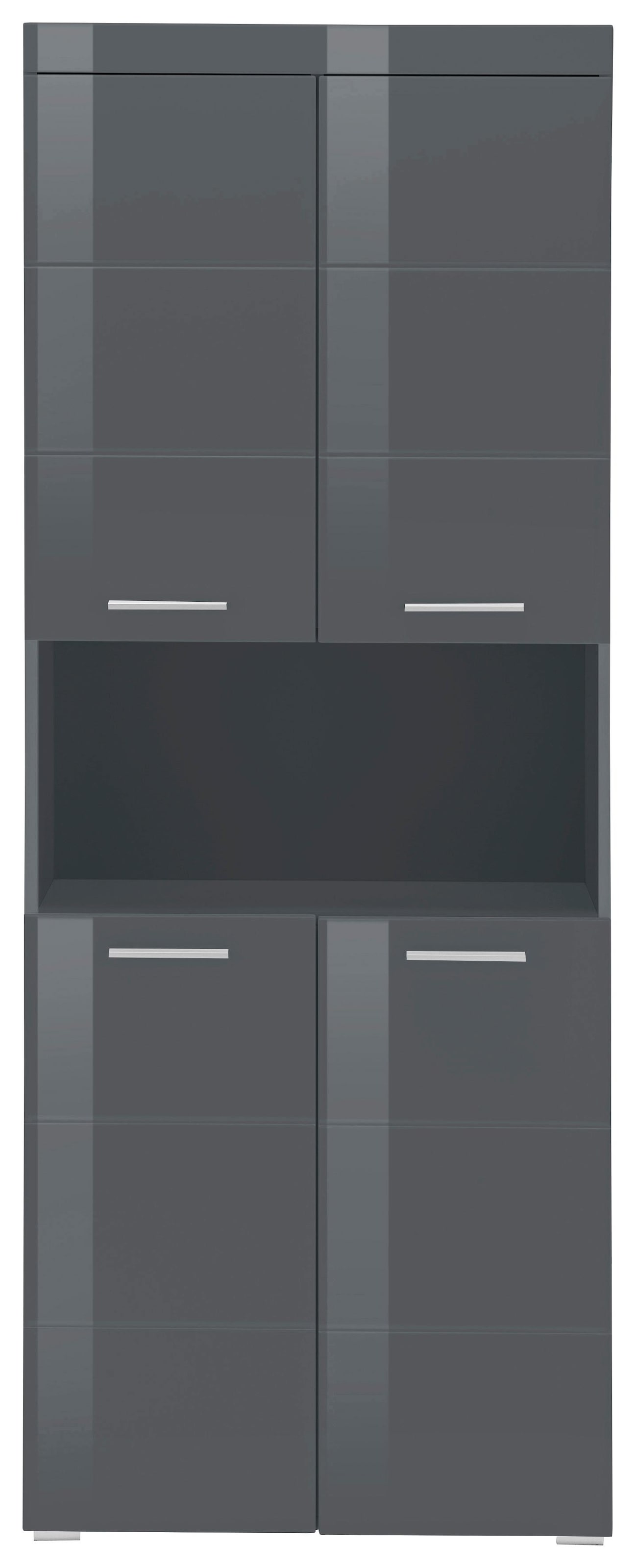 welltime Hochschrank »Avena«, Badschrank 4-türig mit o. Fach und 4 Einlegeböden - B/T/H 73/31/190 cm