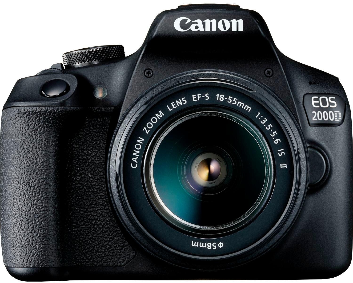 Canon Spiegelreflexkamera »EOS 2000D Kit«, EF-S 18-55 IS II, 24,1 MP, NFC-WLAN (Wi-Fi), inkl. EF-S 18-55 IS II Objektiv