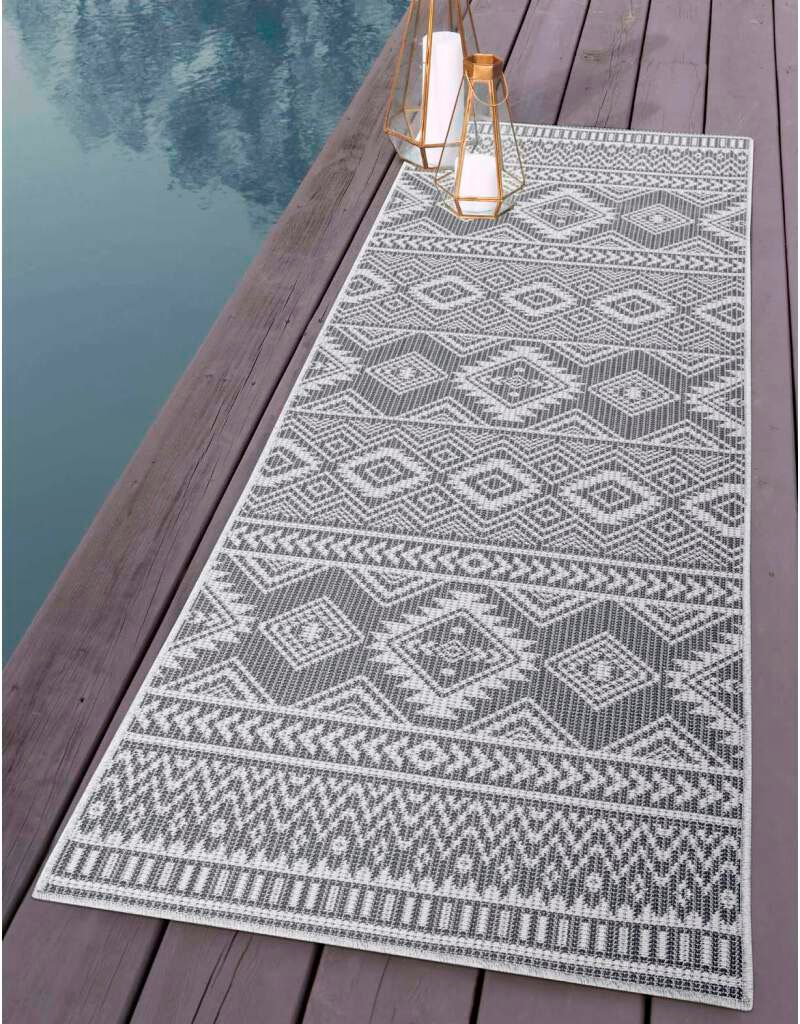 Carpet flach Läufer gewebt UV-beständig, Balkon, OTTO Wetterfest City Terrasse, bei & »Palm«, Küche, für rechteckig,