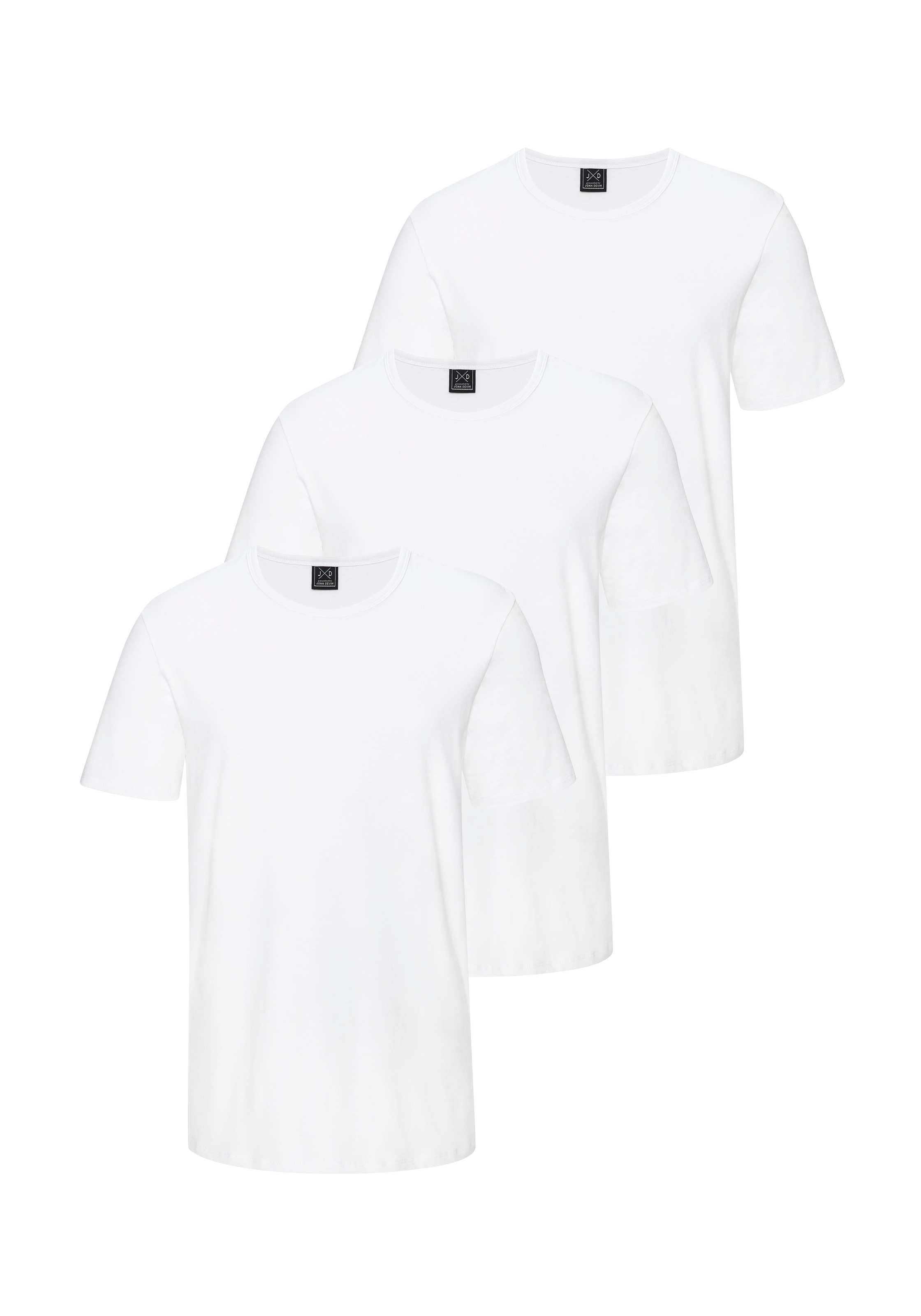 John Devin T-Shirt », Unterziehshirt« 3er-Pack,  aus elastischer Baumwollqualität