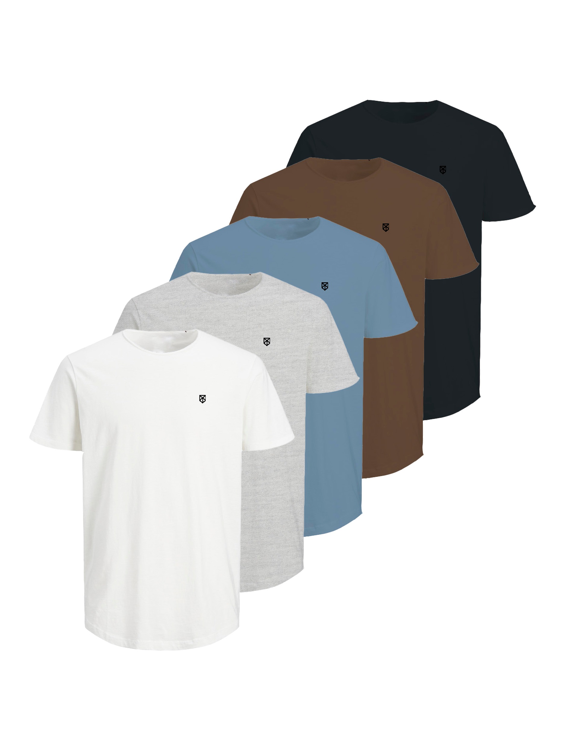 Jack & Jones Rundhalsshirt »JPRBLABRODY TEE SS CREW NECK 5PK MP«, (Packung, 5 tlg.)