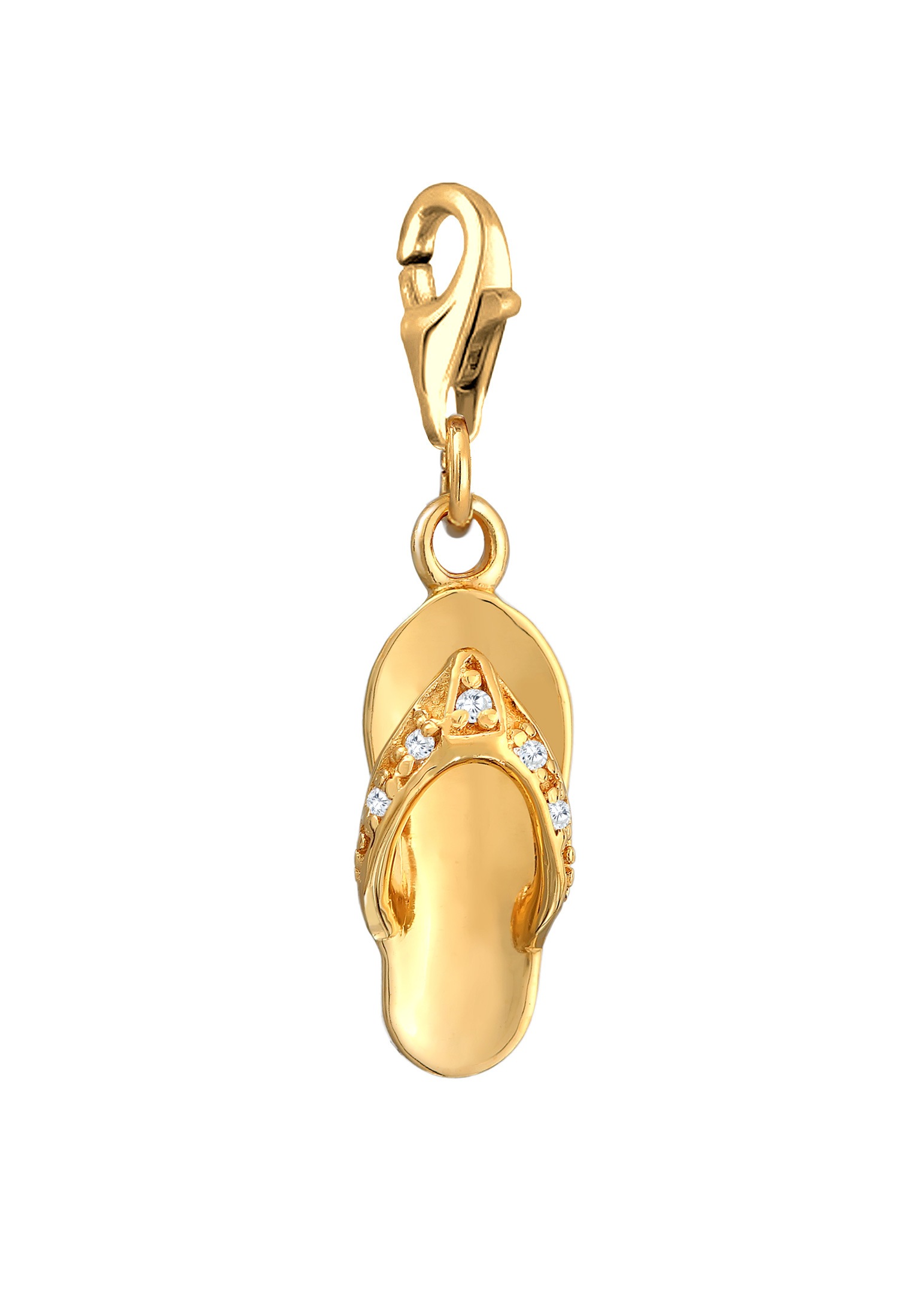 Nenalina Charm-Einhänger »Charm Anhänger Sandale Zirkonia Kristalle 925 Silber«