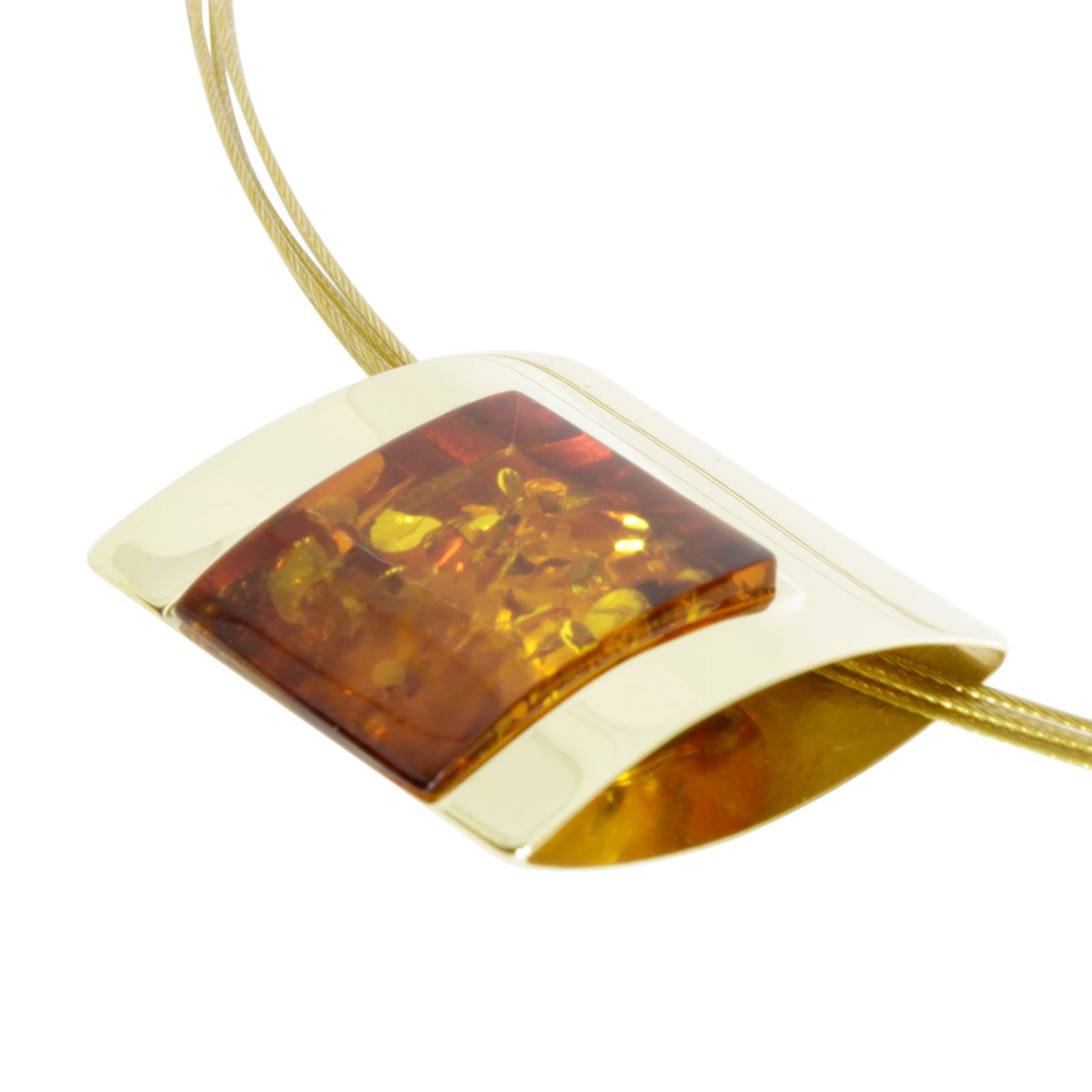 OSTSEE-SCHMUCK Kette mit Anhänger »- Gleiter-Urte - Gold 333/000 - Bernstein«