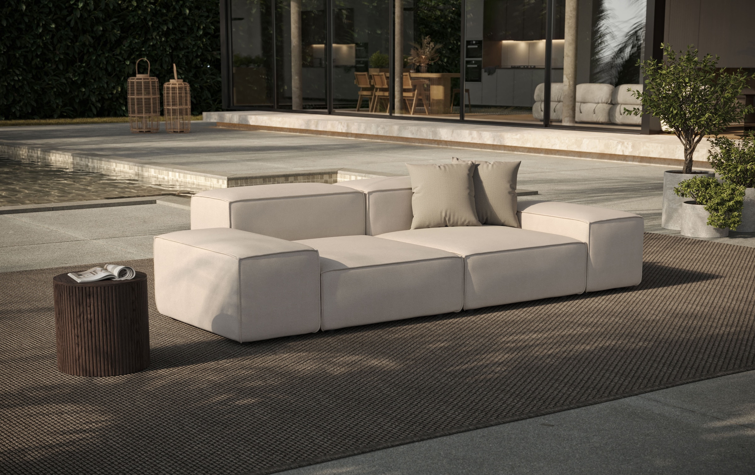 designwerk Big-Sofa »Puzzle, Designsofa für Indoor und Outdoor, bequem, modular«, wasserabweisend und strapazierfähig