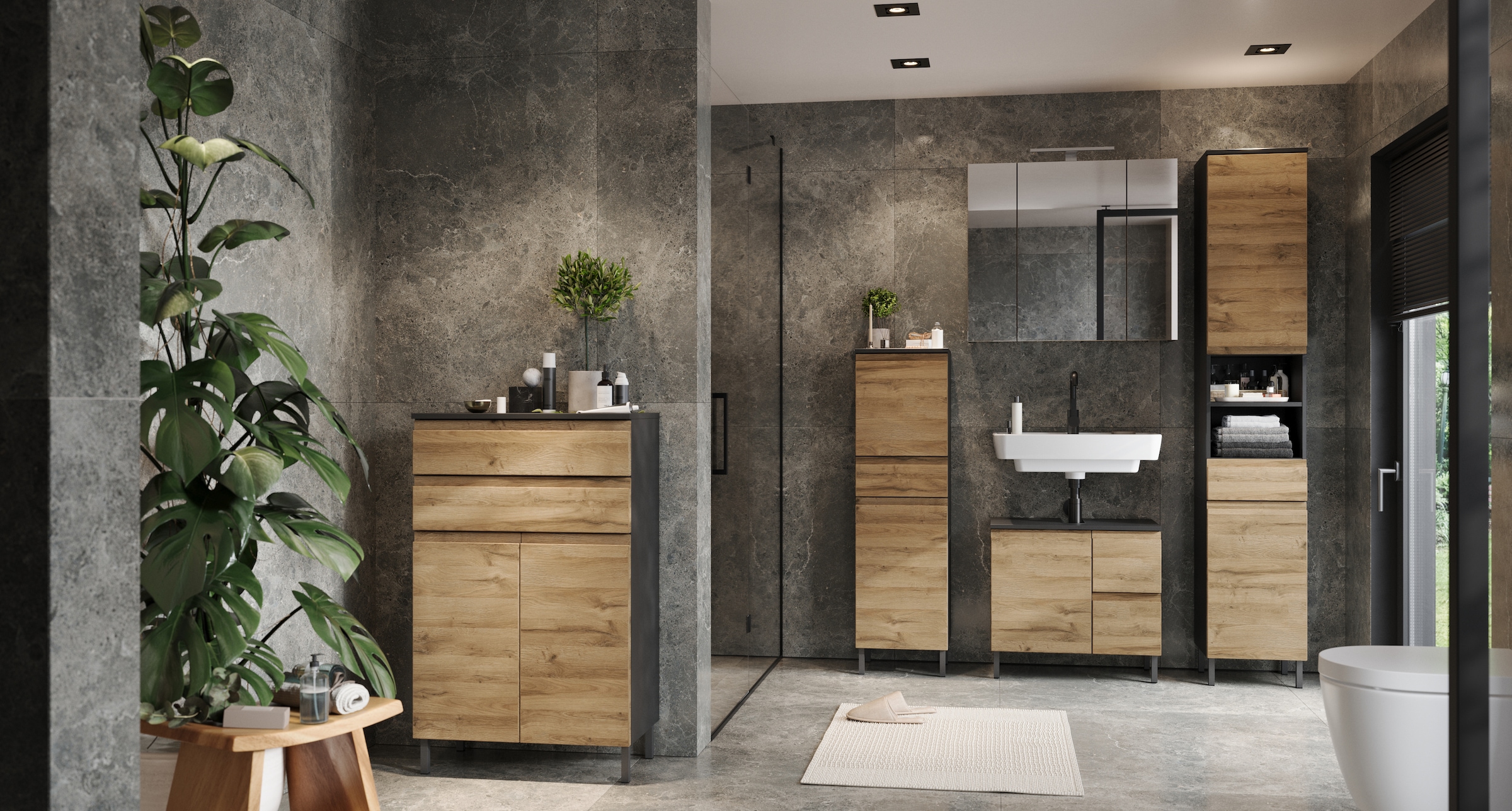 GERMANIA Hochschrank »Scantic«, (1 St.), mit griffloser Optik